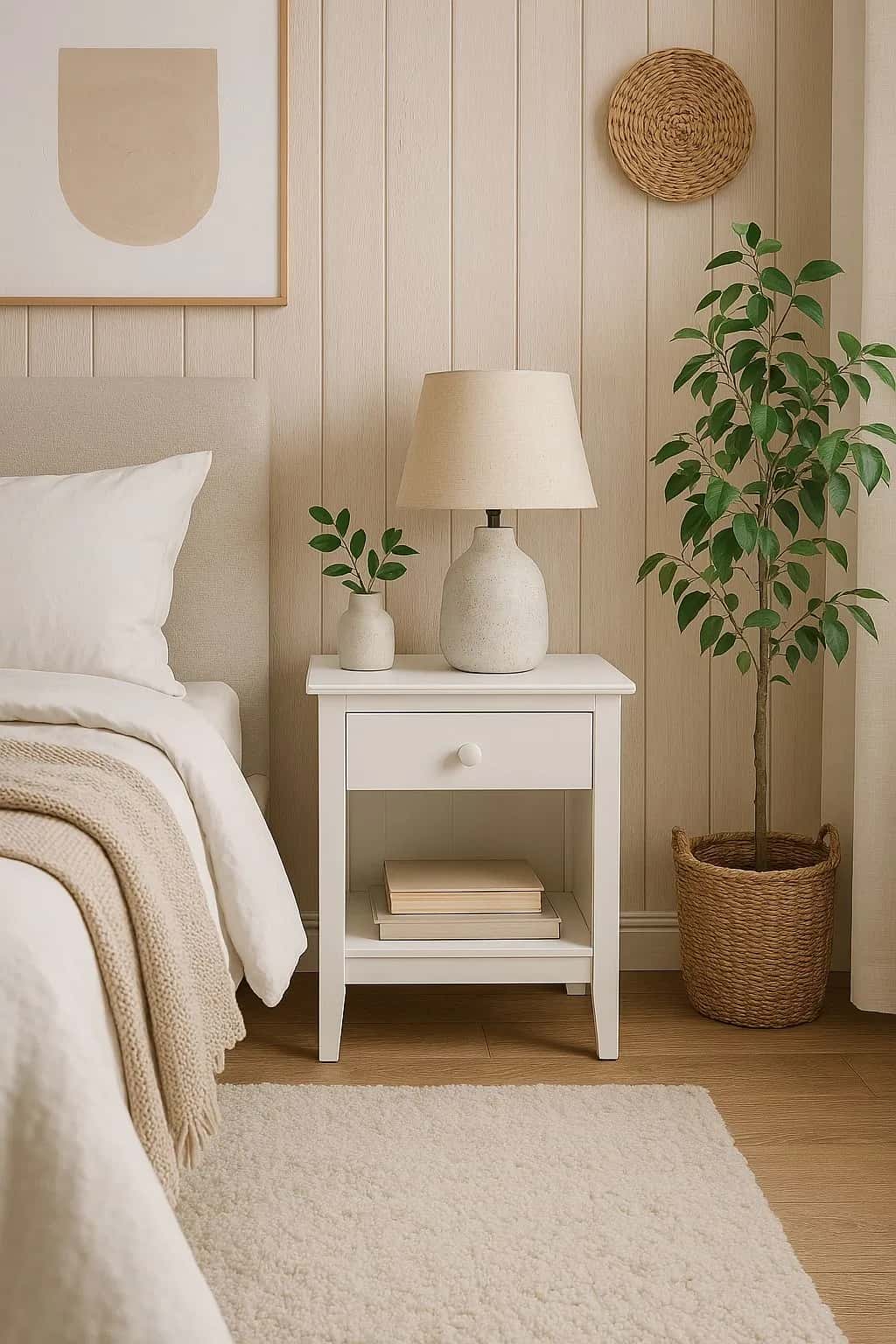 1 Drawer Bedside Nightstand Essential bedside storage with a classic, solid wood design. - view 13