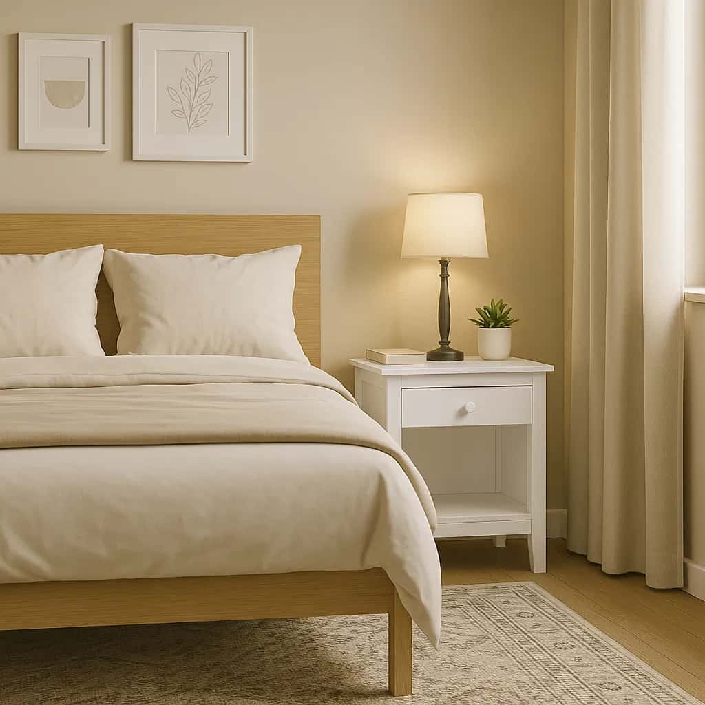 1 Drawer Bedside Nightstand Essential bedside storage with a classic, solid wood design. - view 14