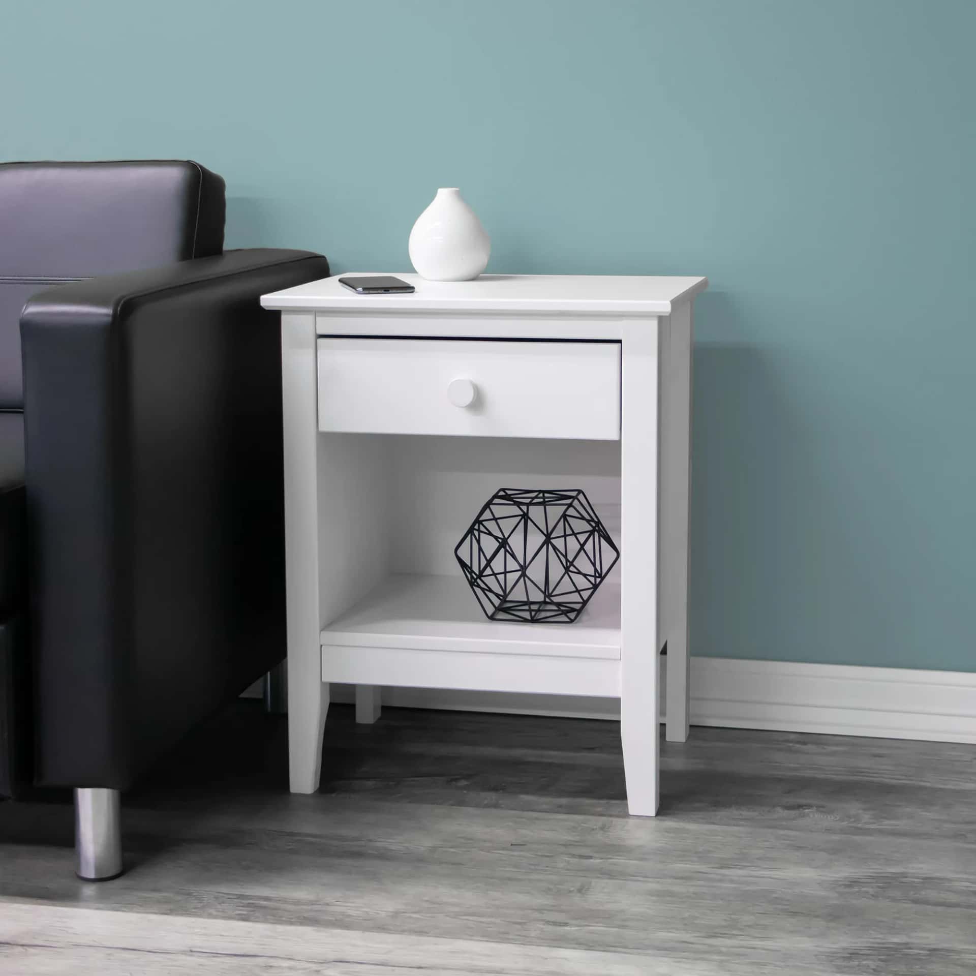 1 Drawer Bedside Nightstand Essential bedside storage with a classic, solid wood design. - view 12