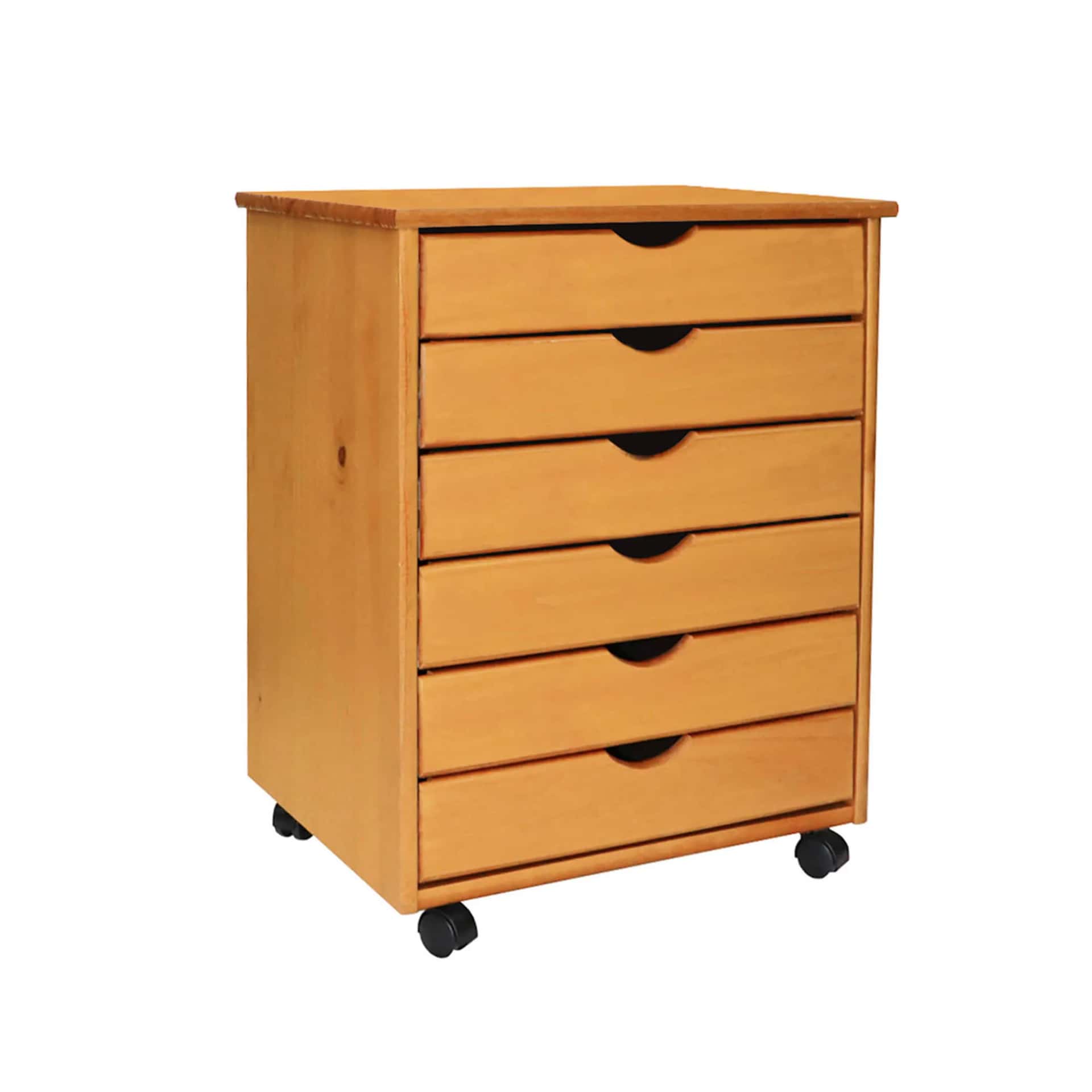 6 Drawer Wide Rolling Cart Go wider for serious craft and office supply storage. - view 2