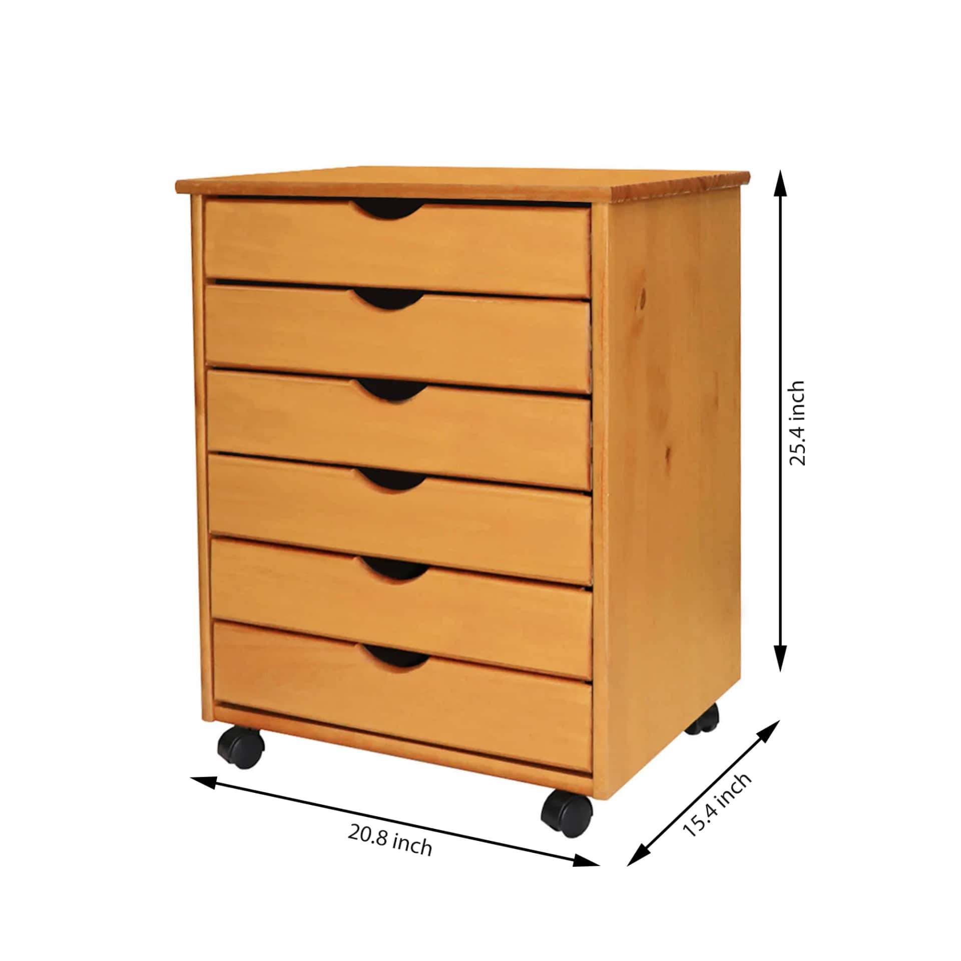 6 Drawer Wide Rolling Cart Go wider for serious craft and office supply storage. - view 3