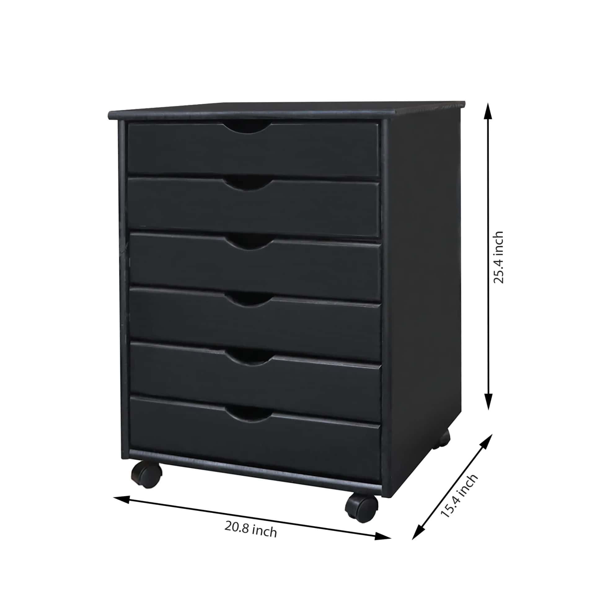 6 Drawer Wide Rolling Cart Go wider for serious craft and office supply storage. - view 6