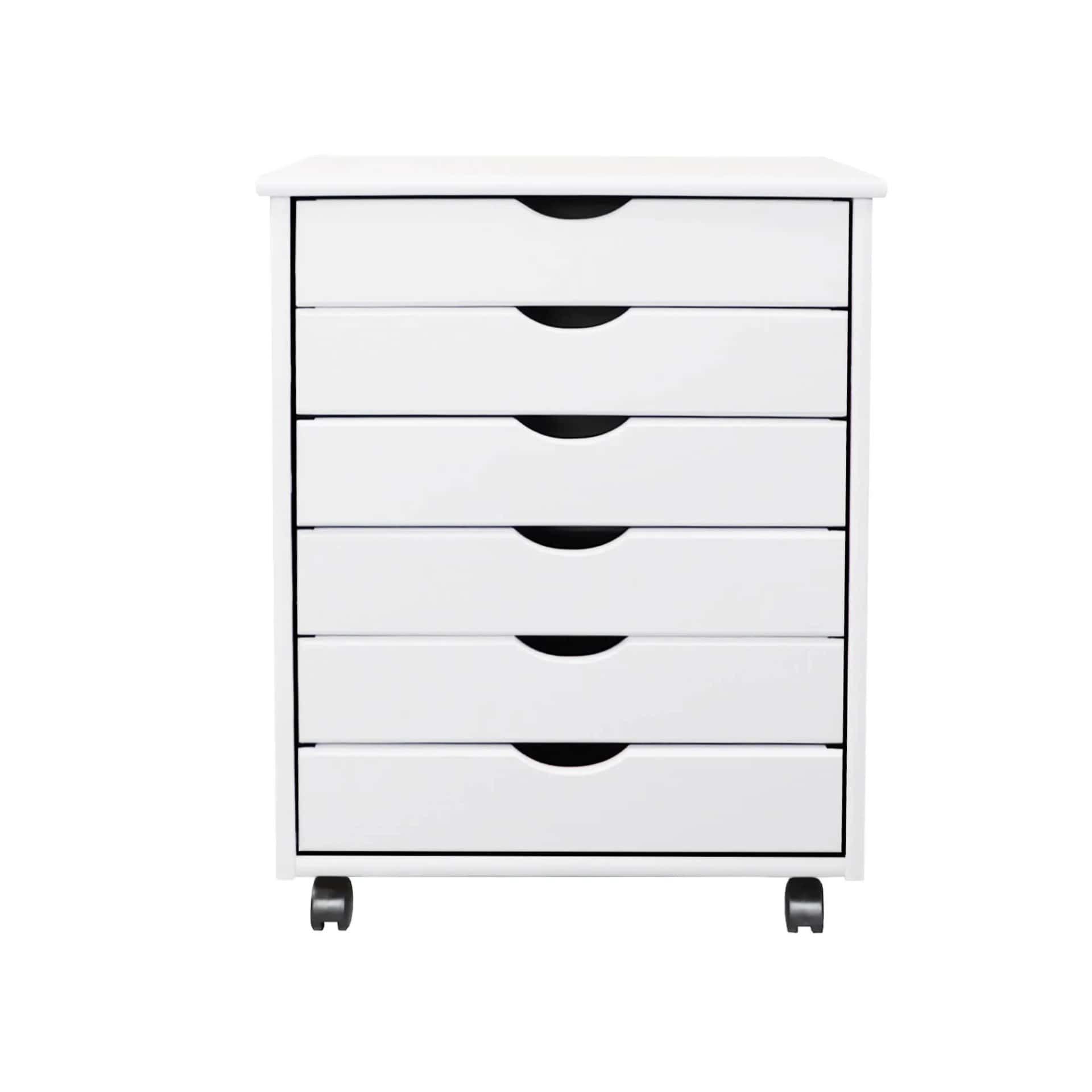 6 Drawer Wide Rolling Cart Go wider for serious craft and office supply storage. - view 7