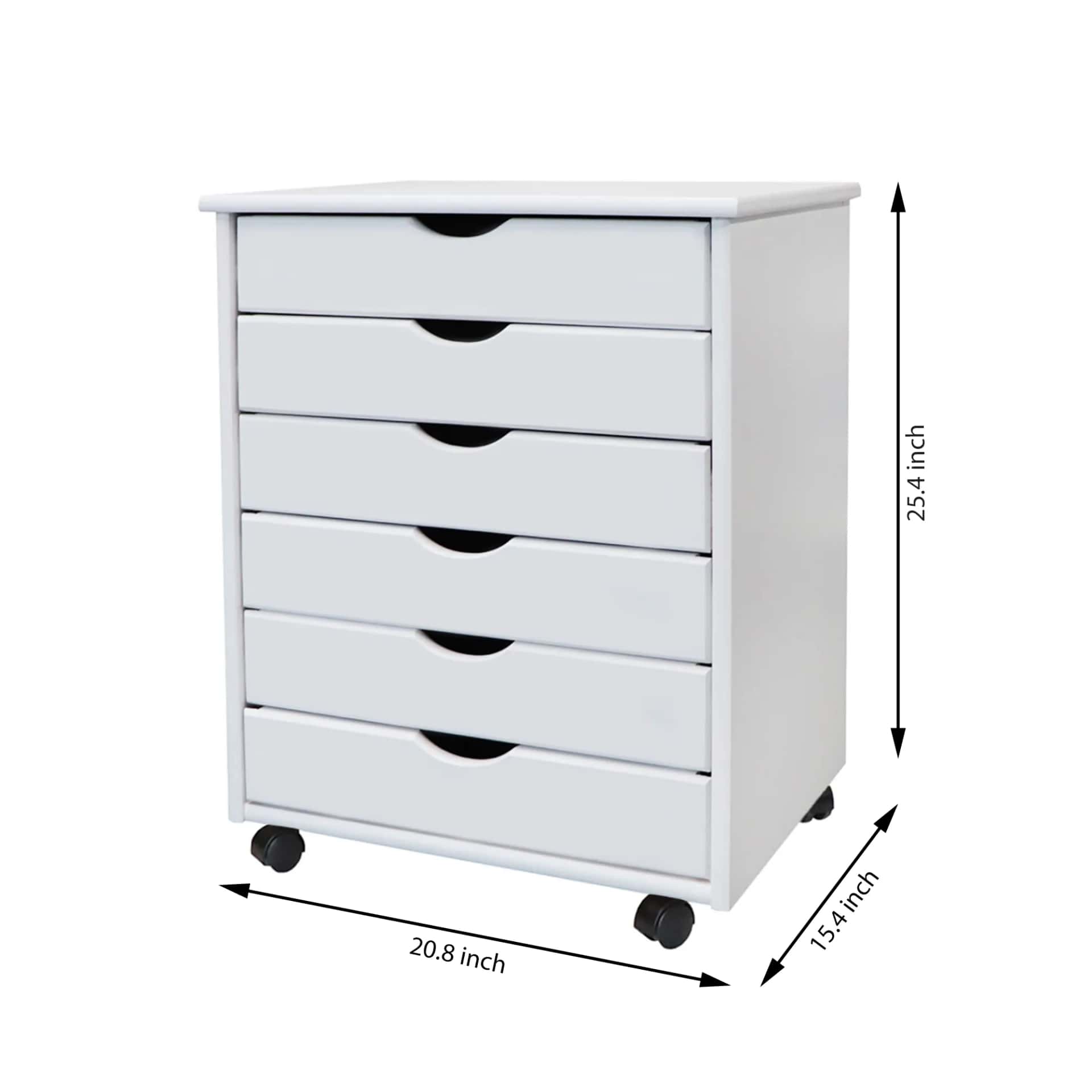 6 Drawer Wide Rolling Cart Go wider for serious craft and office supply storage. - view 9