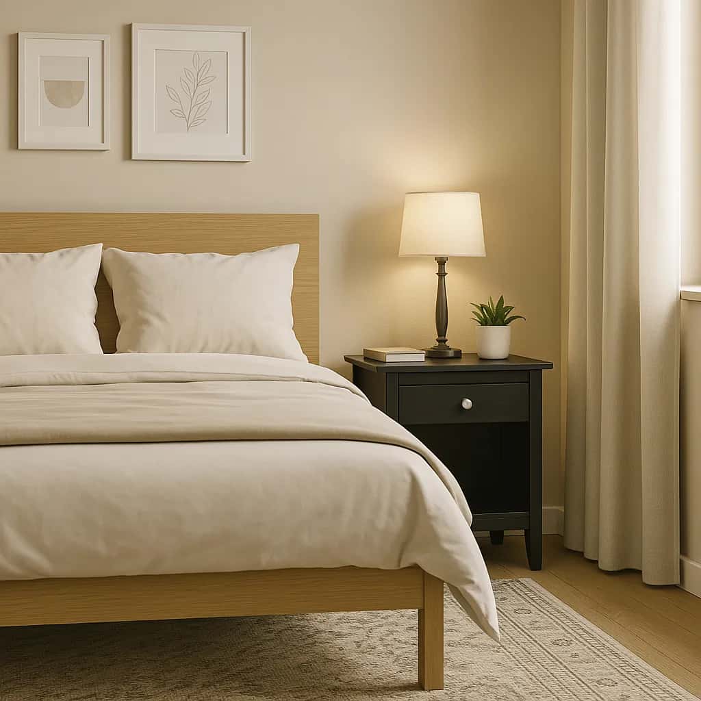 1 Drawer Bedside Nightstand Essential bedside storage with a classic, solid wood design. - view 6