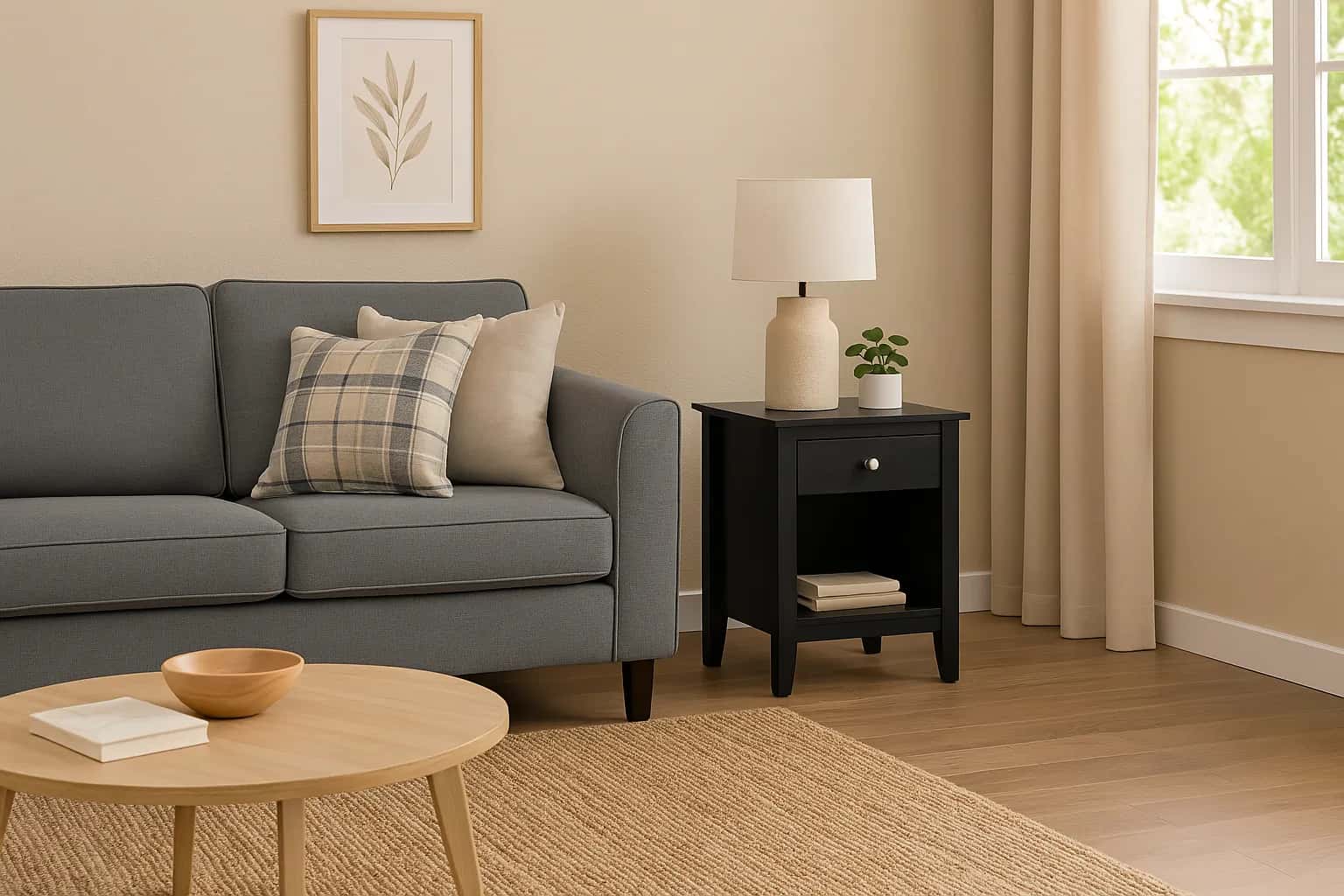 1 Drawer Bedside Nightstand Essential bedside storage with a classic, solid wood design. - view 8