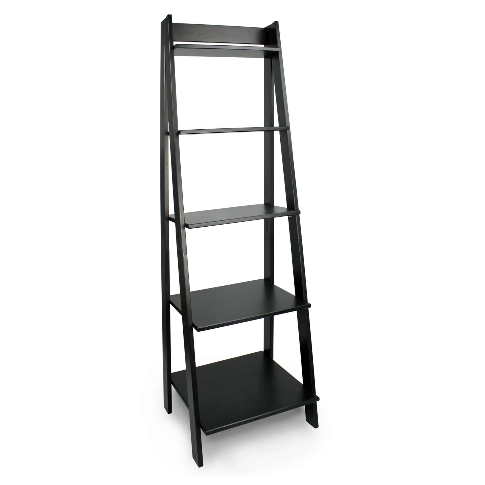 5 Shelf Ladder Bookshelf Stable, free-standing design to elevate any room's decor. - view 1