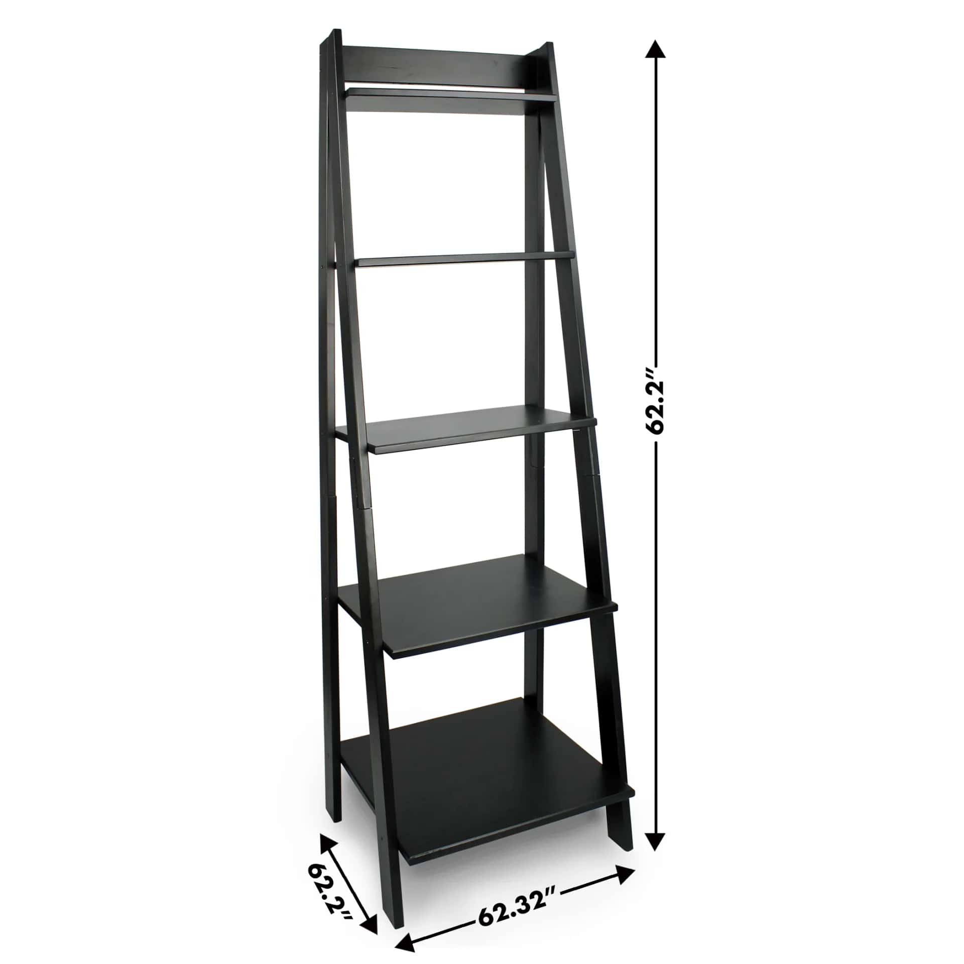 5 Shelf Ladder Bookshelf Stable, free-standing design to elevate any room's decor. - view 4