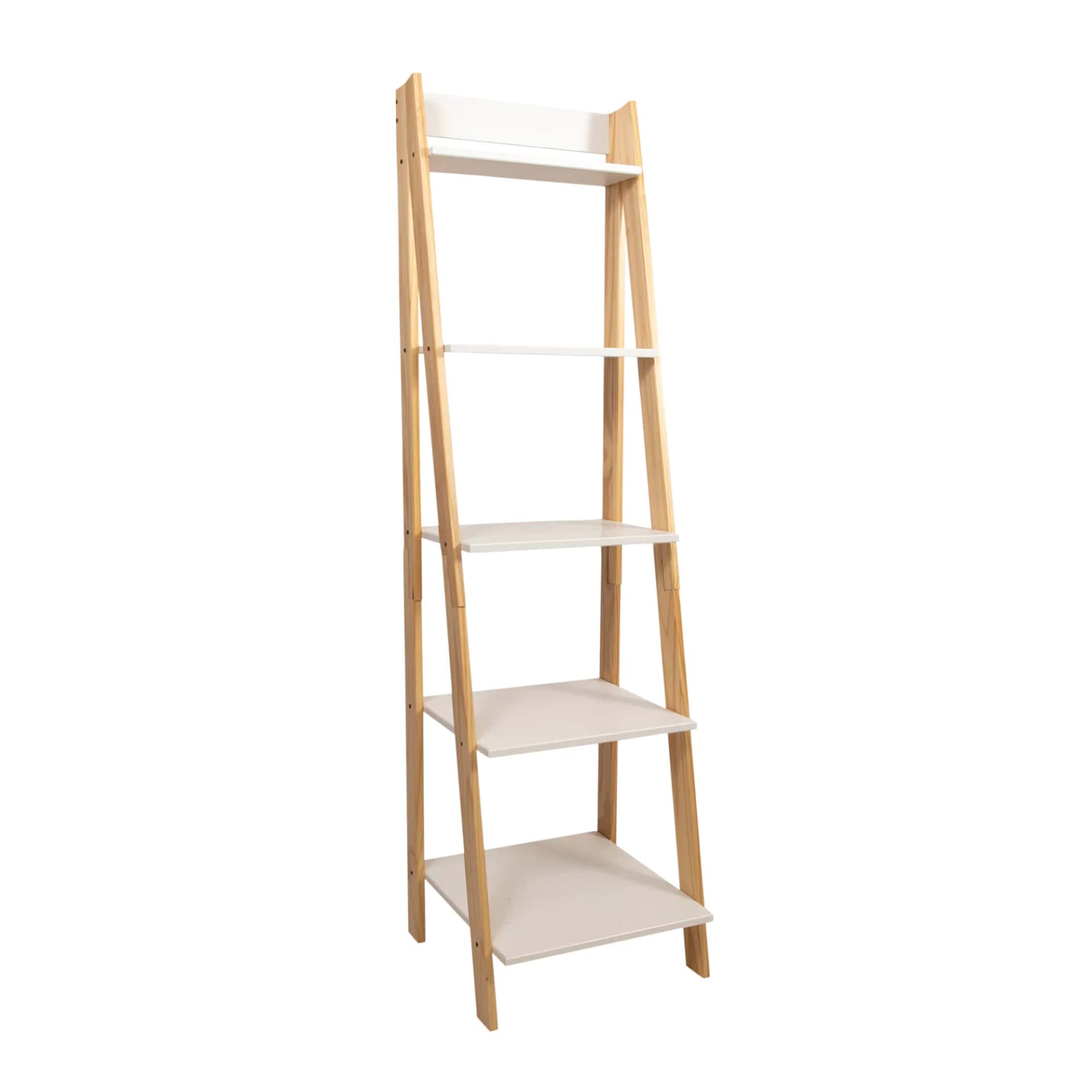 5 Shelf Ladder Bookshelf Stable, free-standing design to elevate any room's decor. - view 16