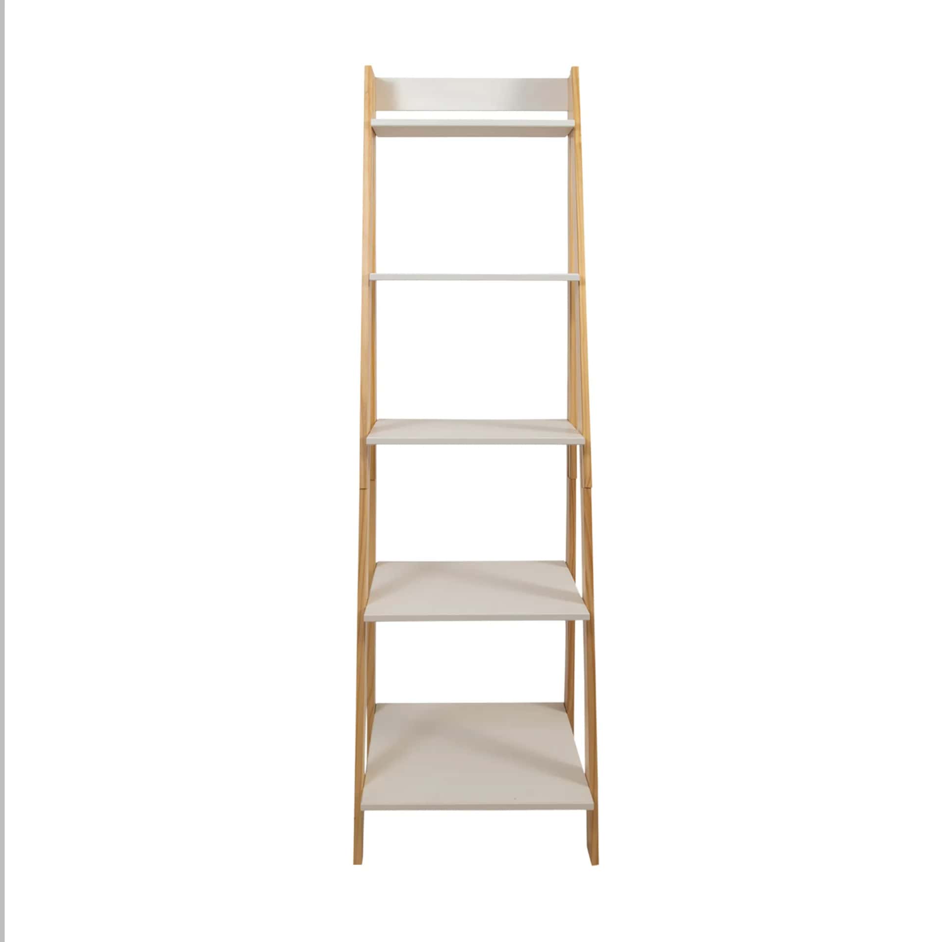 5 Shelf Ladder Bookshelf Stable, free-standing design to elevate any room's decor. - view 15