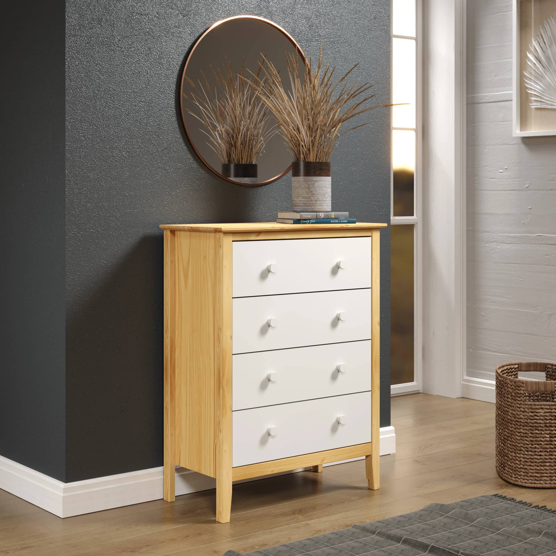 4 Drawer Dresser, Moda Organize beautifully with this timeless, solid pine addition. - view 5