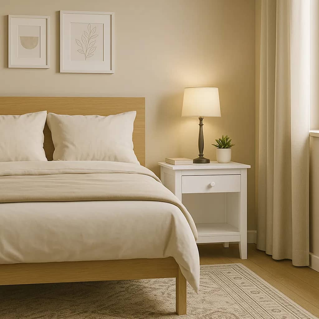 1 Drawer Bedside Nightstand Essential bedside storage with a classic, solid wood design. - view 14