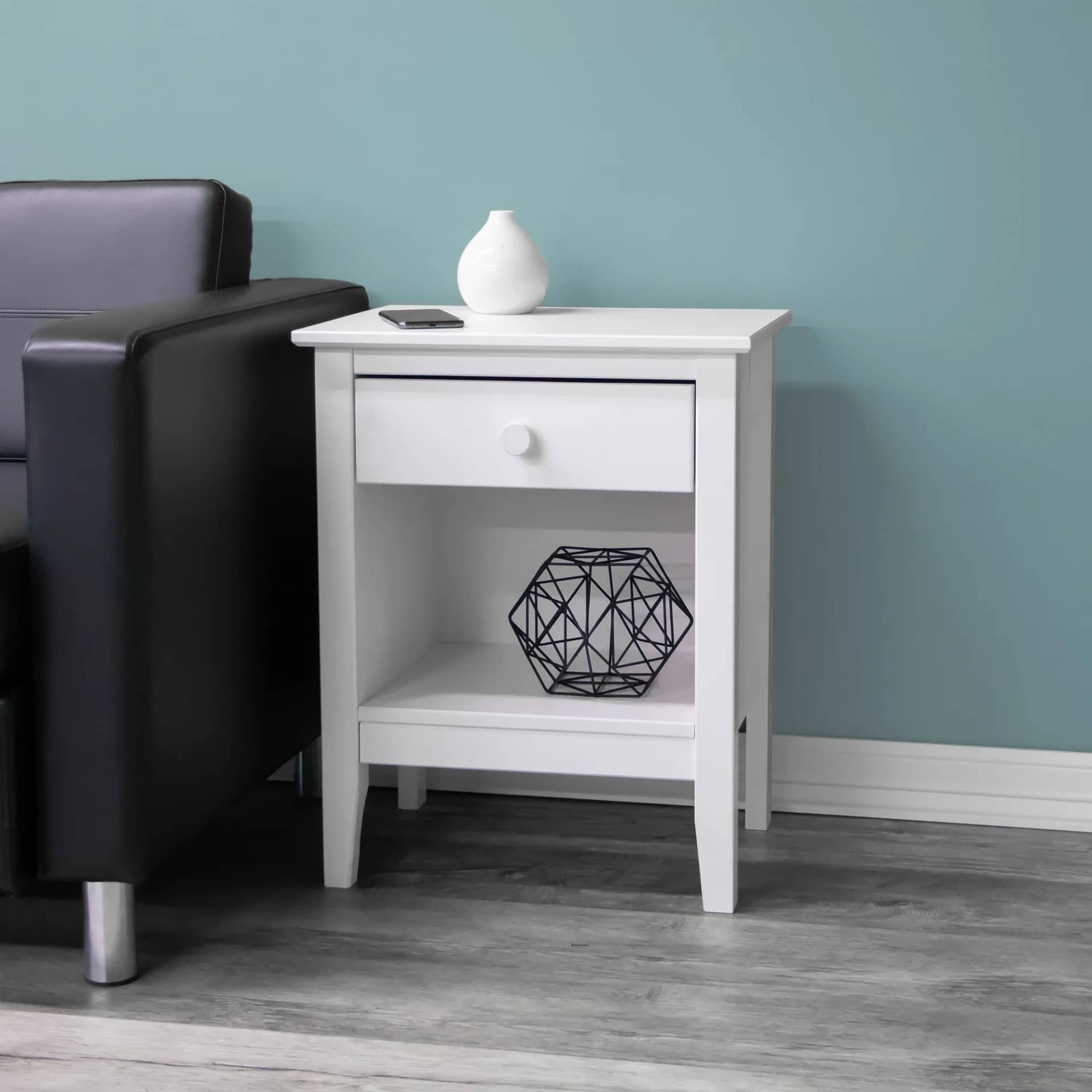 1 Drawer Bedside Nightstand Essential bedside storage with a classic, solid wood design. - view 12