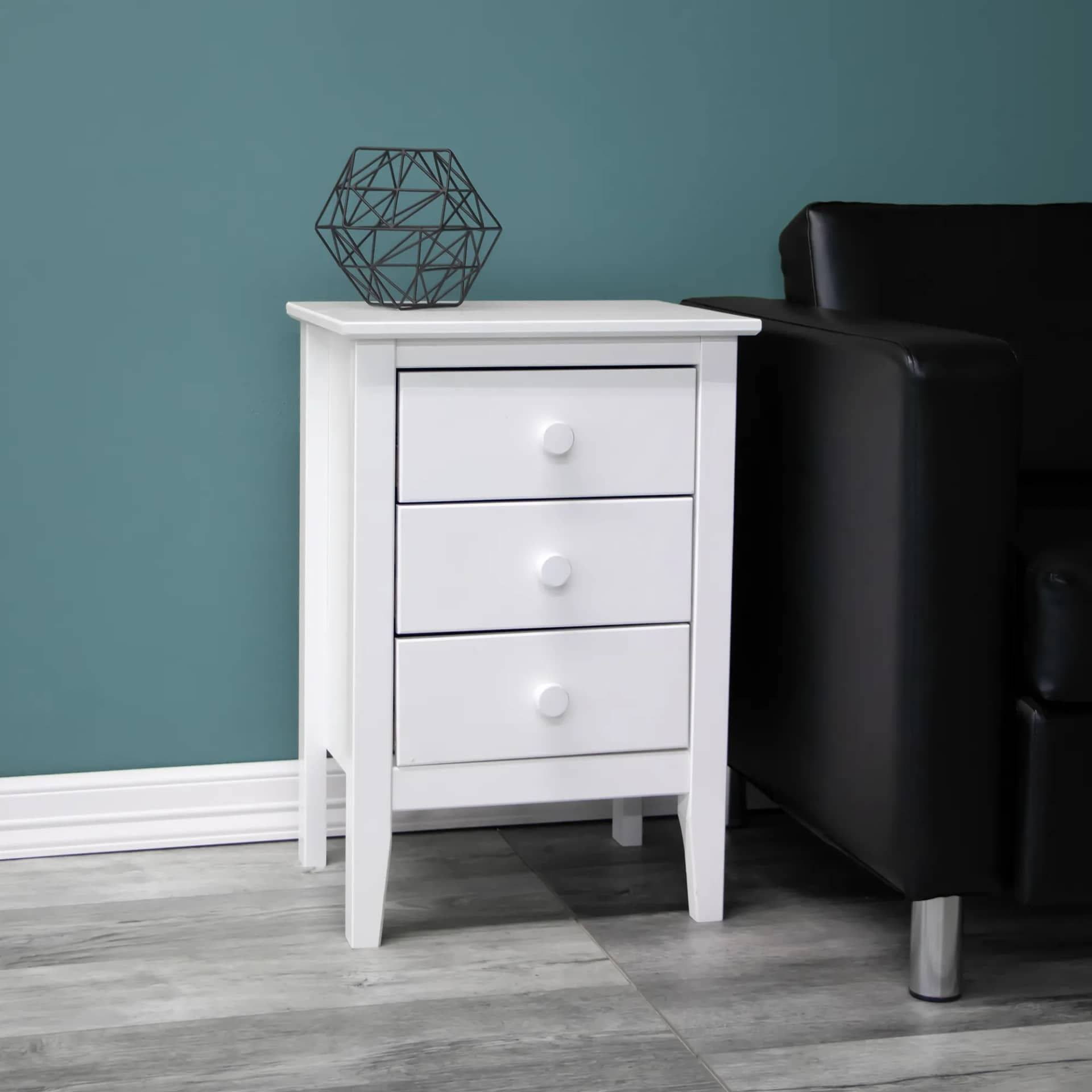 3 Drawer Bedside Nightstand Versatile and elegant solid wood storage for any room. - view 4