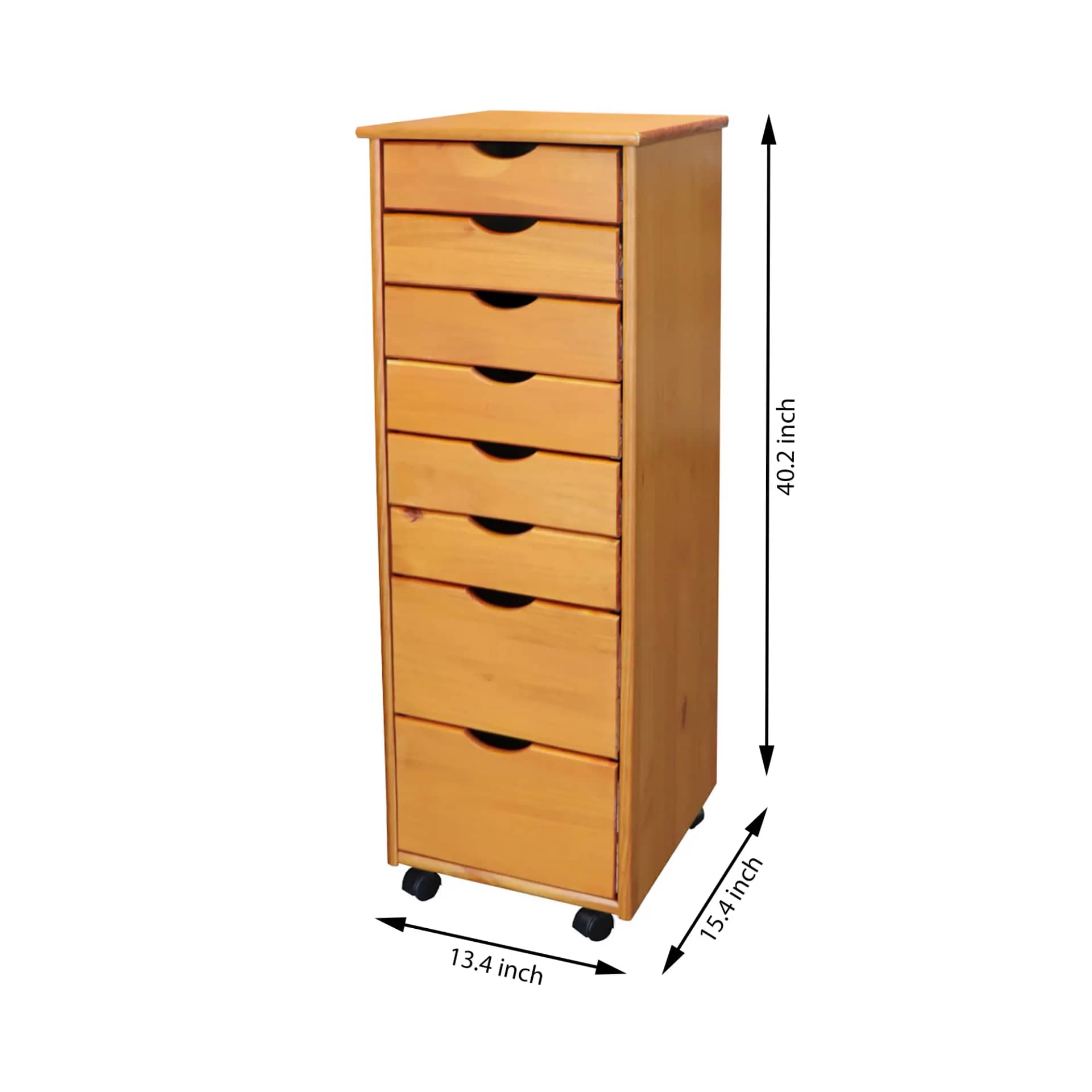 8 Drawer Rolling Cart Maximize your space with eight drawers for superior storage. - view 3