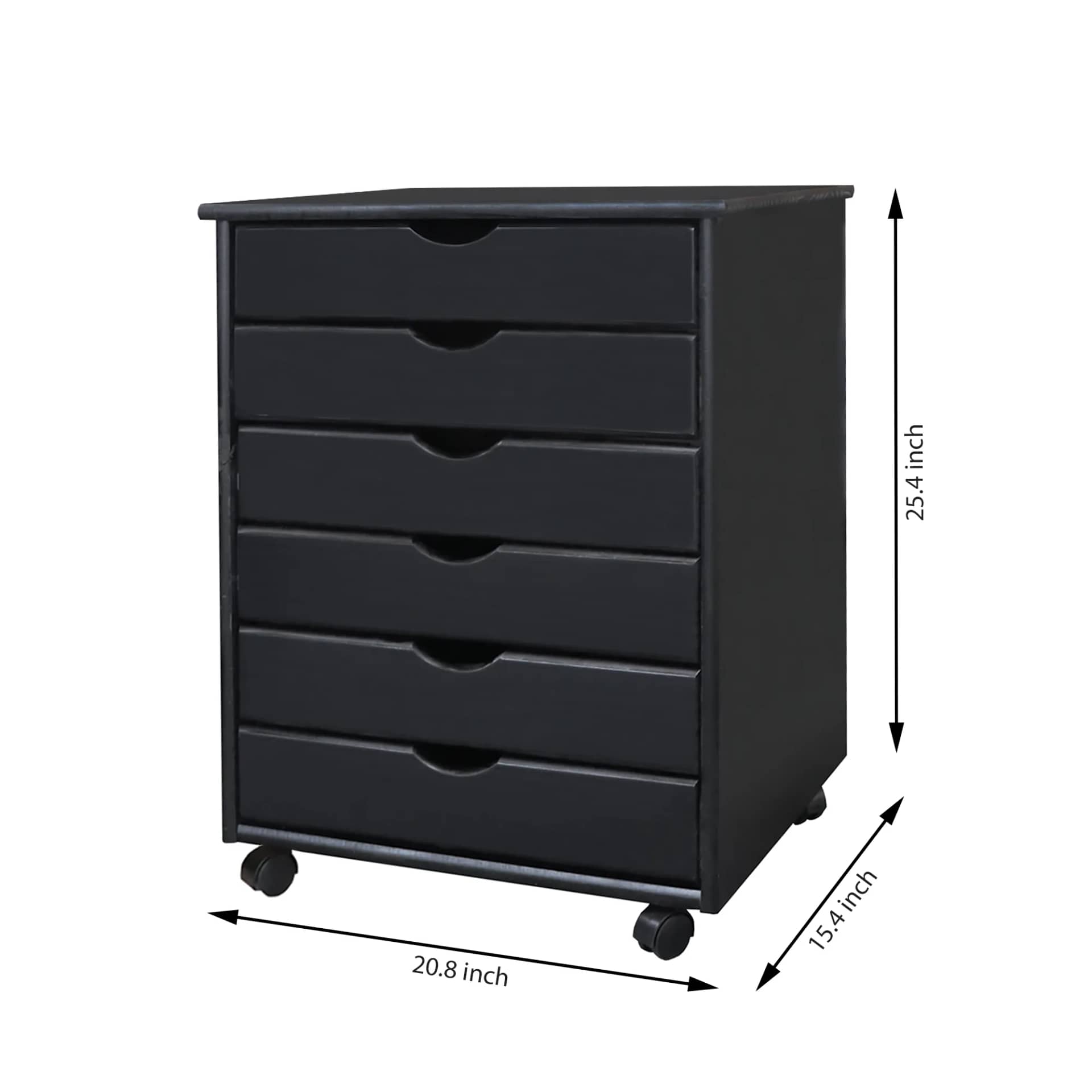 6 Drawer Wide Rolling Cart Go wider for serious craft and office supply storage. - view 6