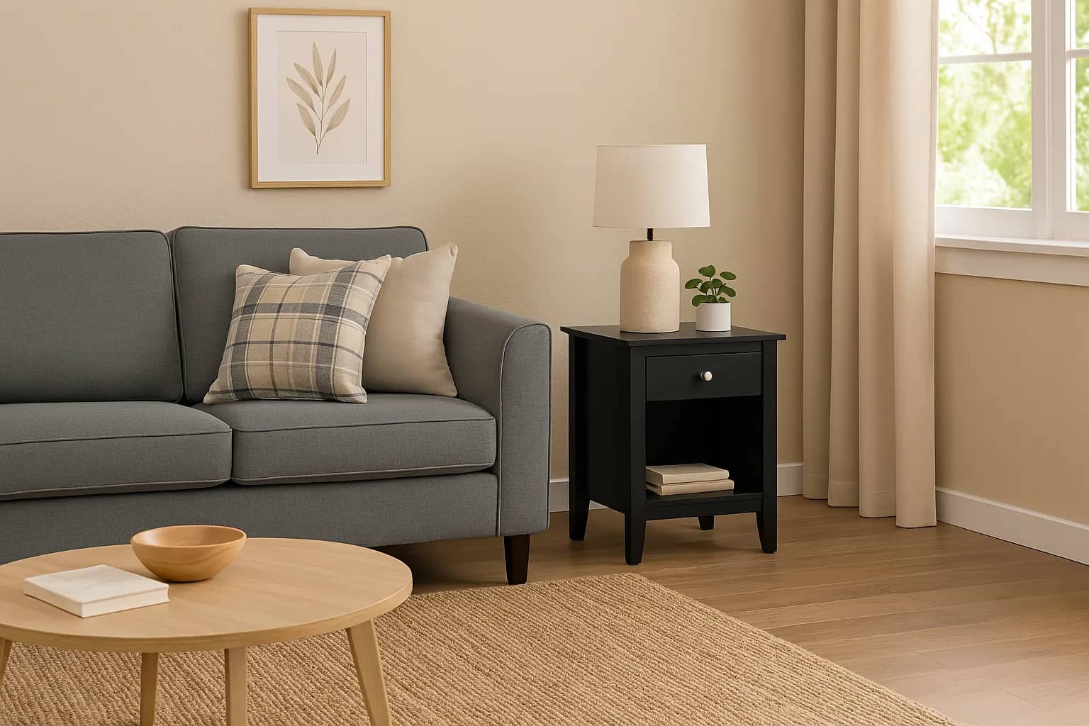 1 Drawer Bedside Nightstand Essential bedside storage with a classic, solid wood design. - view 8