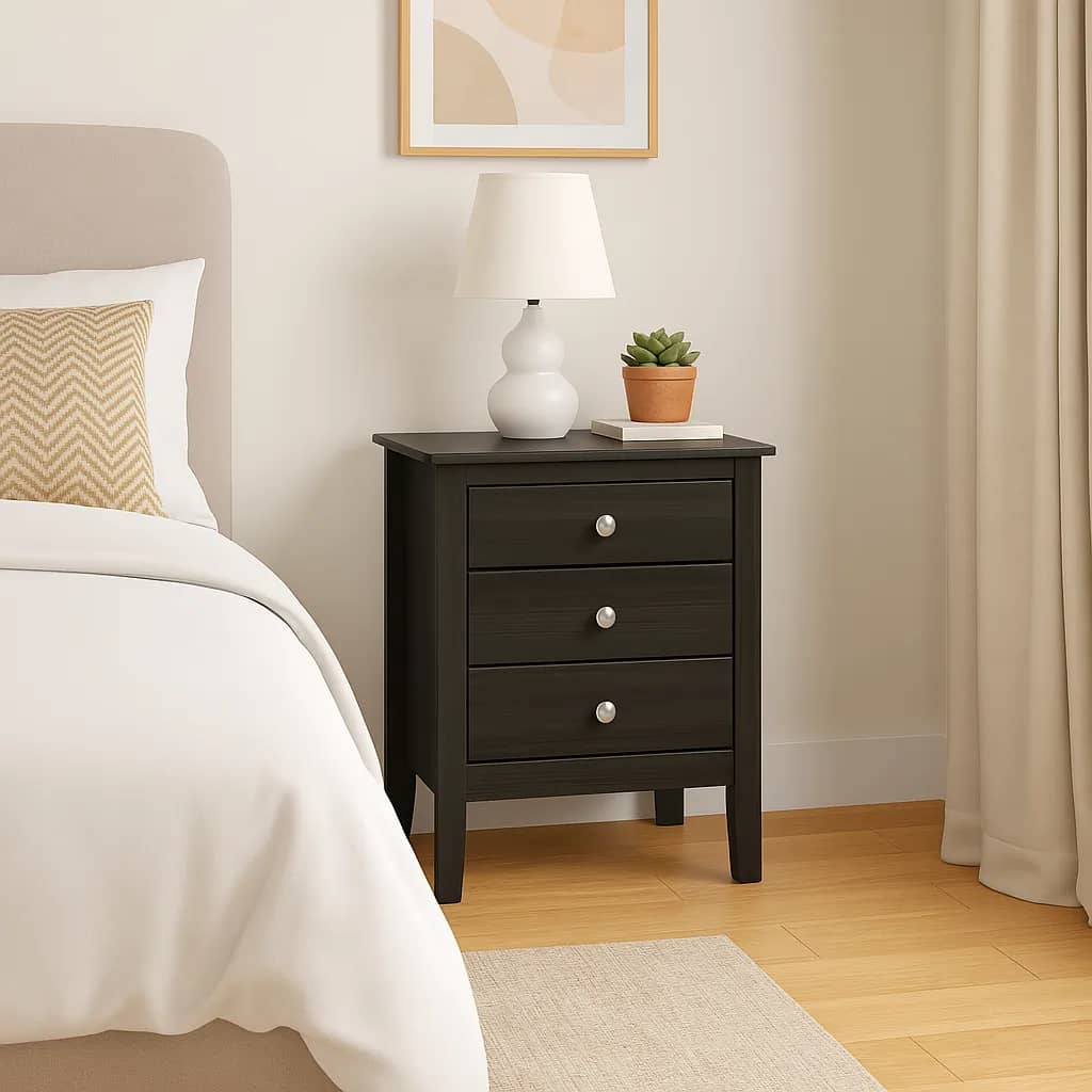 3 Drawer Nightstand - view 4