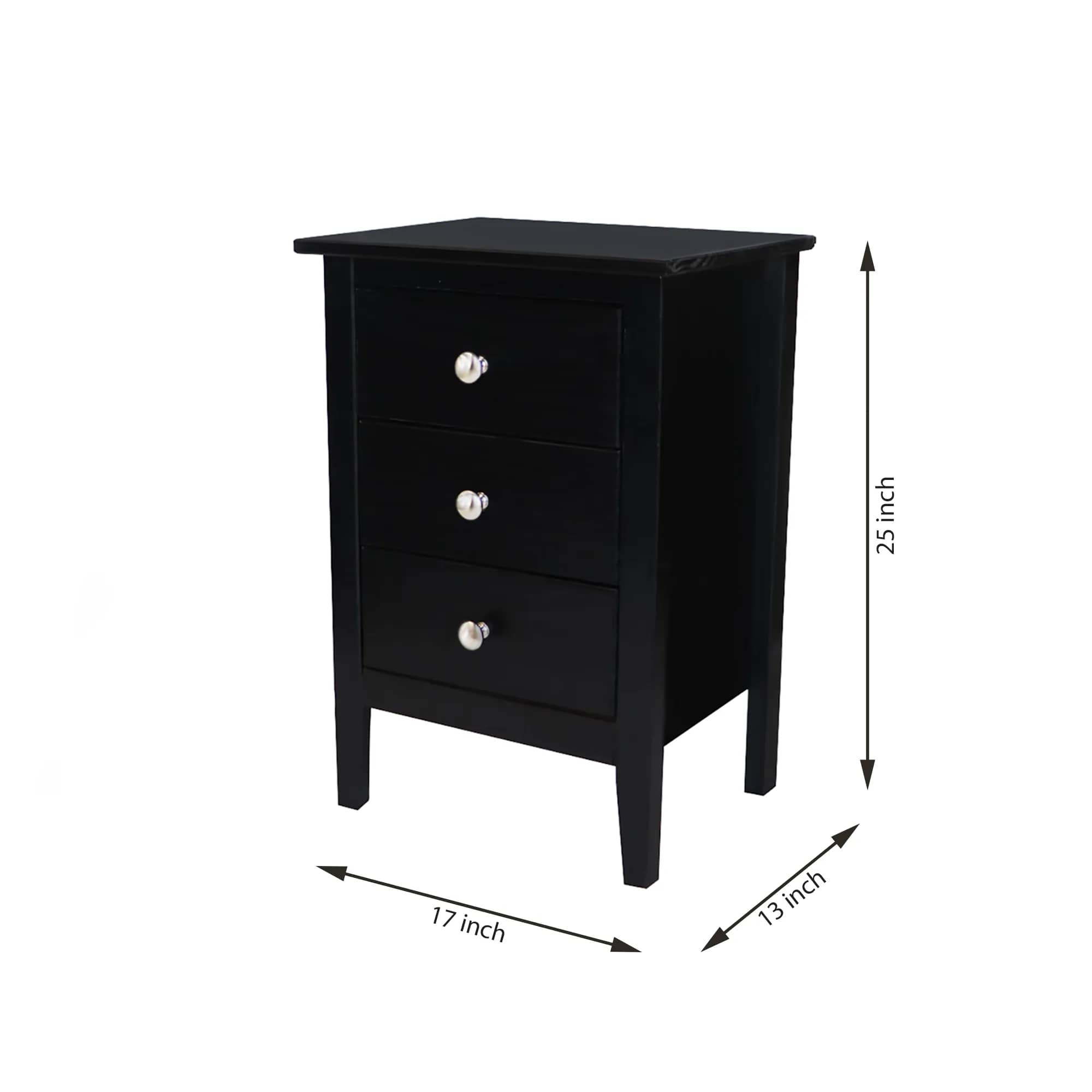3 Drawer Nightstand - view 3