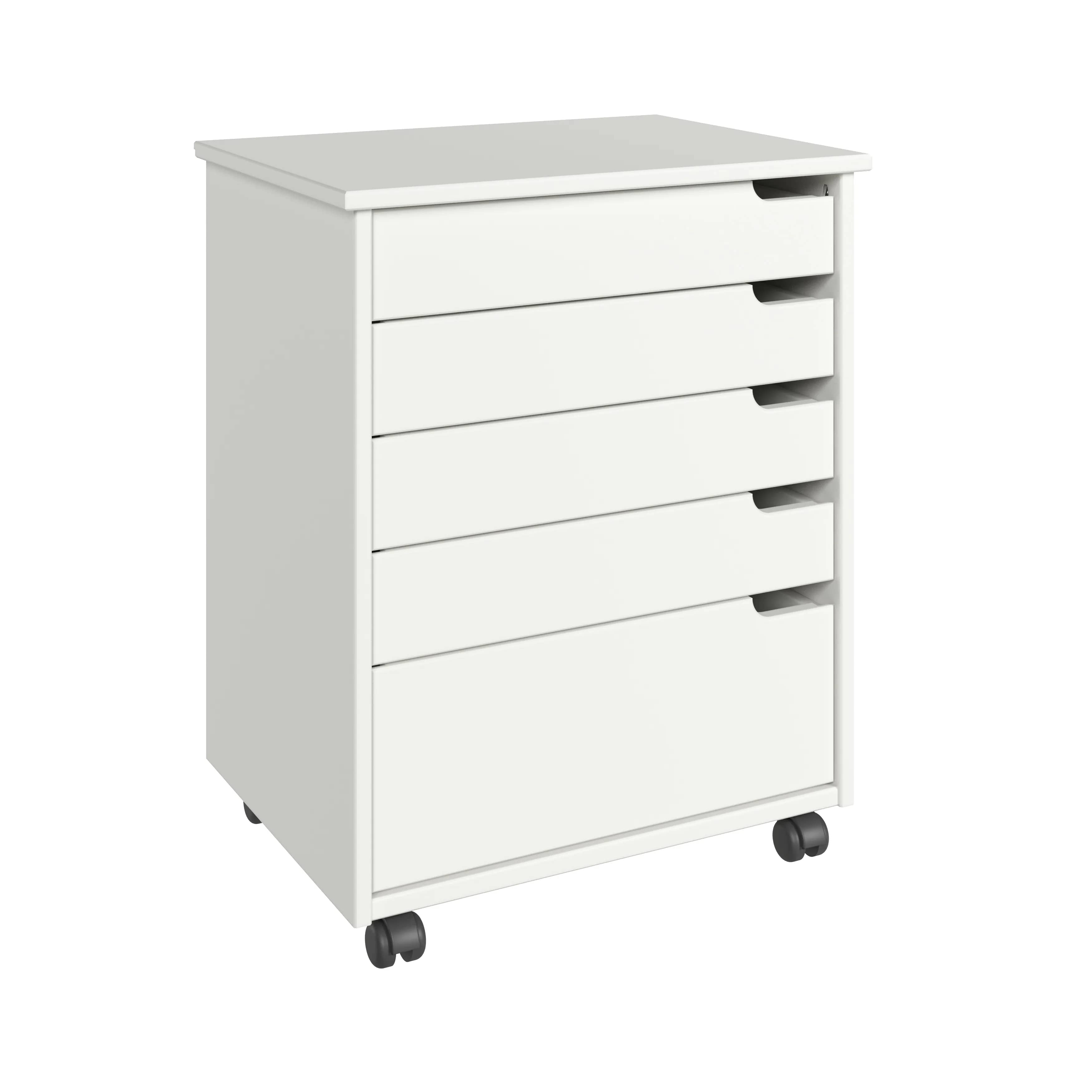 Euro 4+1 Drawer Wide Rolling Cart - view 2