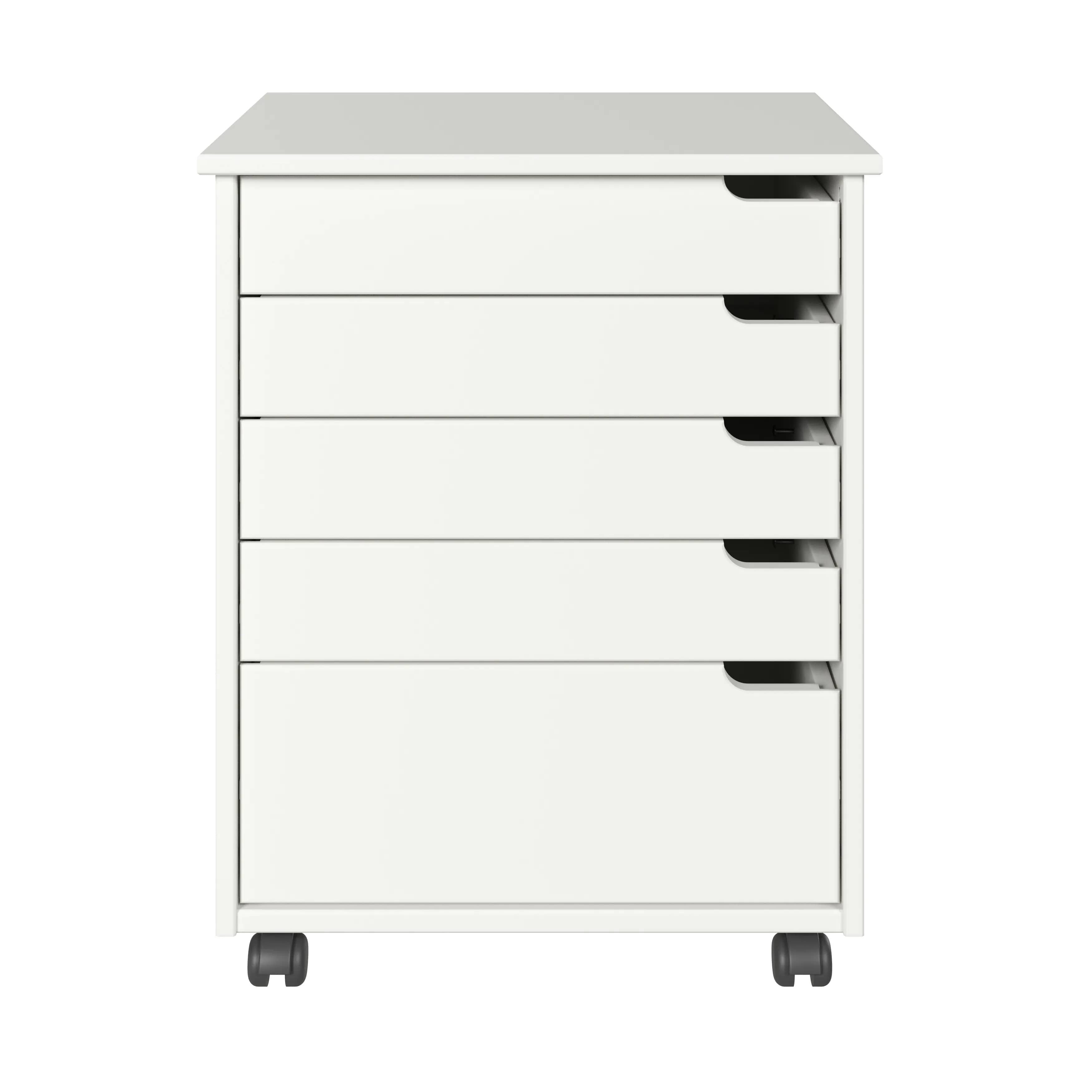 Euro 4+1 Drawer Wide Rolling Cart - view 1