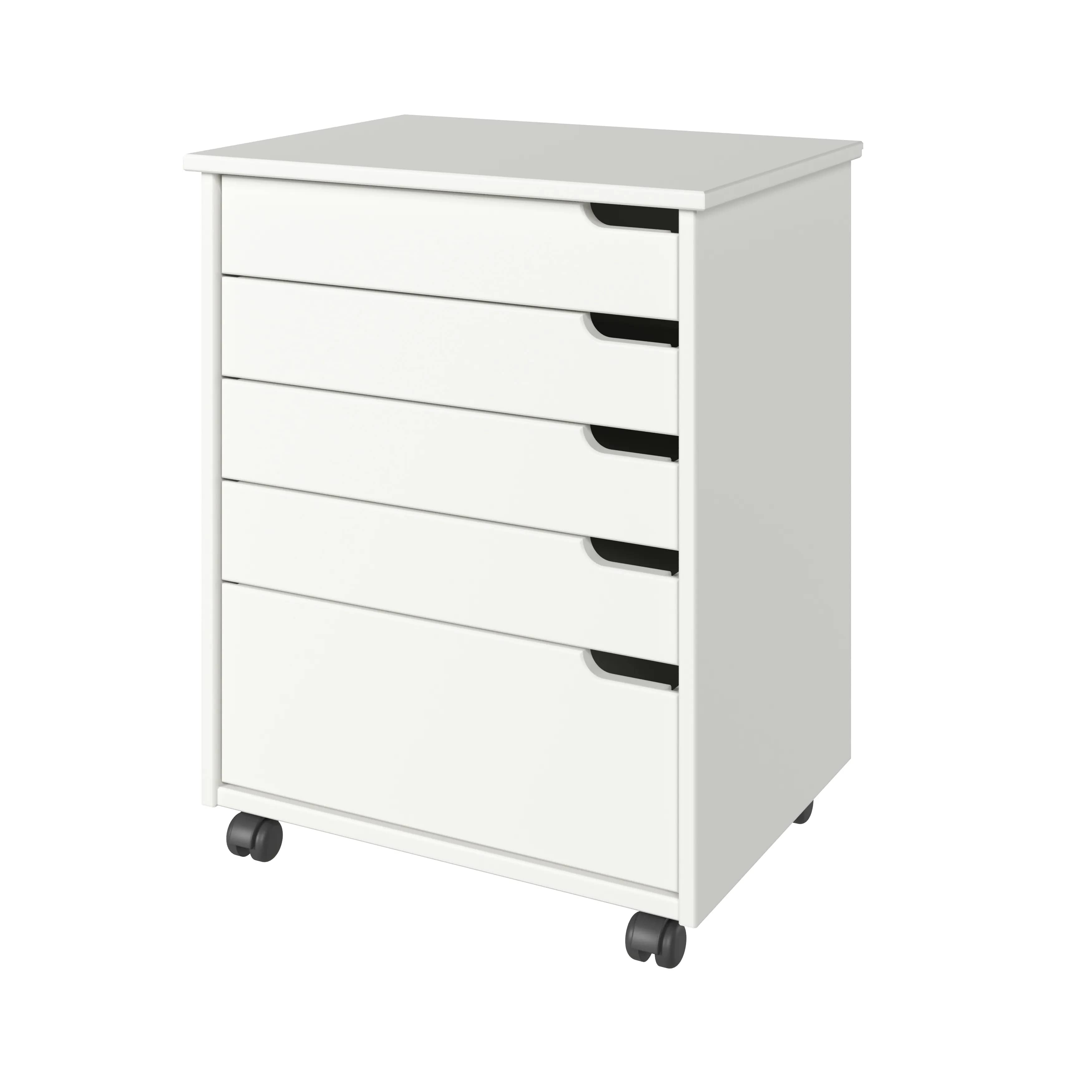Euro 4+1 Drawer Wide Rolling Cart - view 3