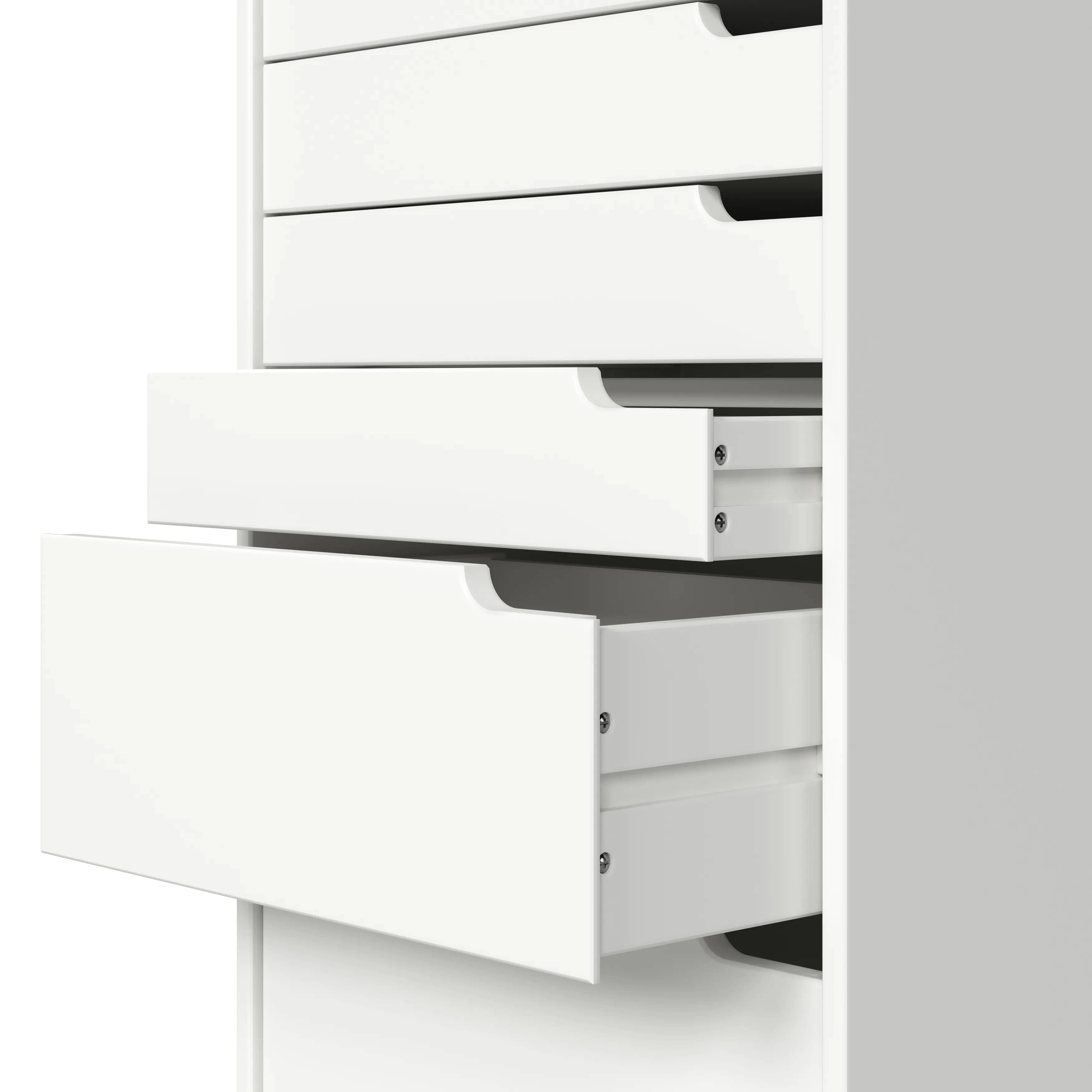 Euro 6+2 Drawer Wide Rolling Cart - view 4