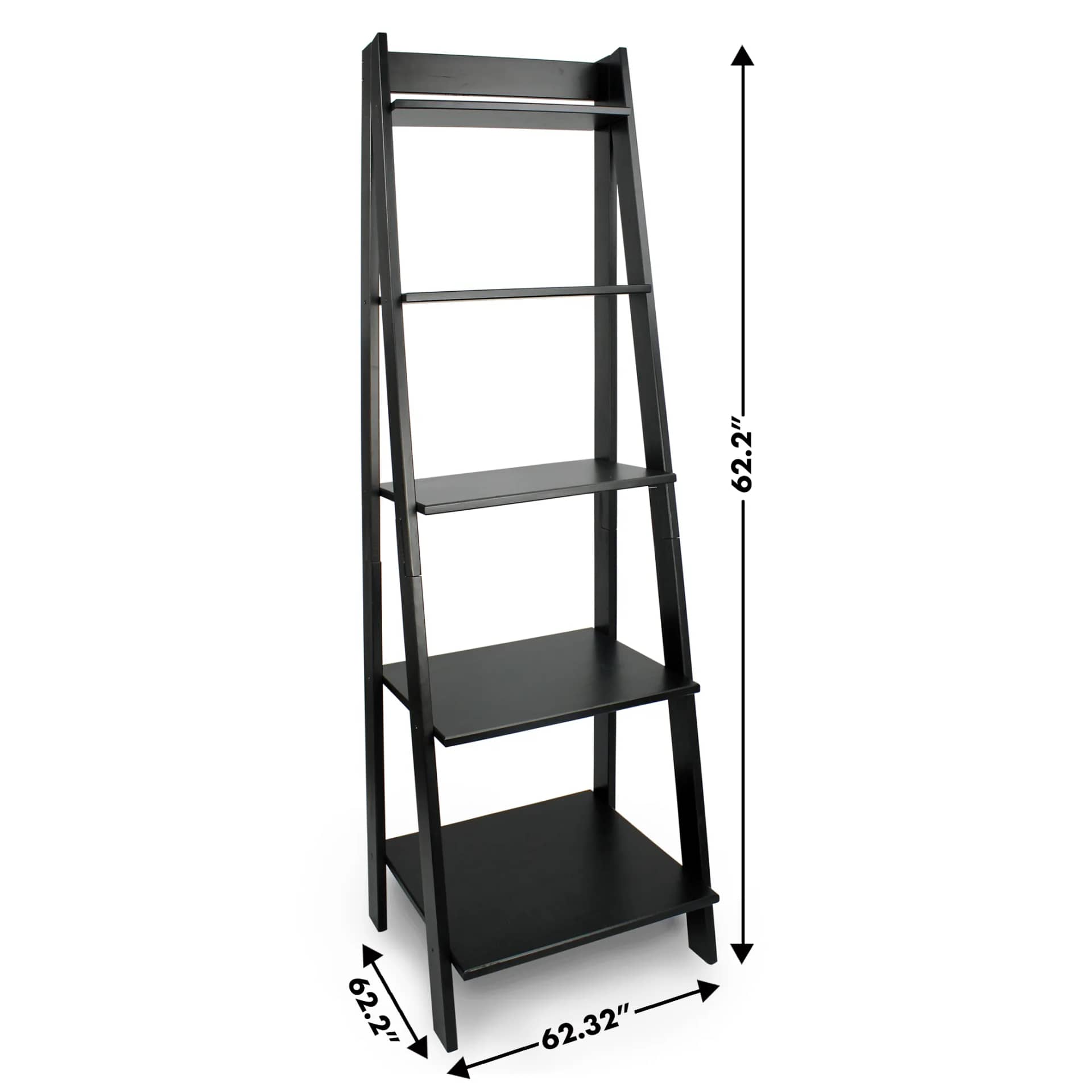 5 Shelf Ladder Bookshelf Stable, free-standing design to elevate any room's decor. - view 4