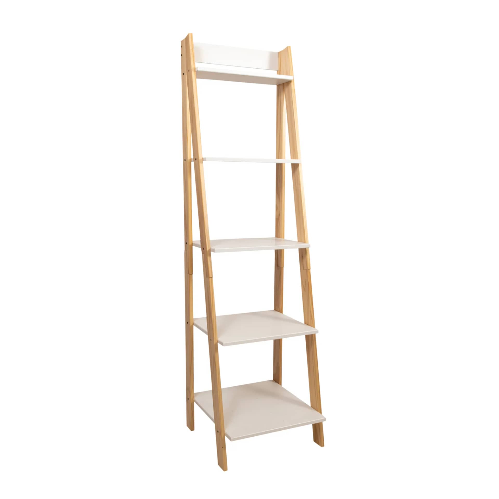 5 Shelf Ladder Bookshelf Stable, free-standing design to elevate any room's decor. - view 16