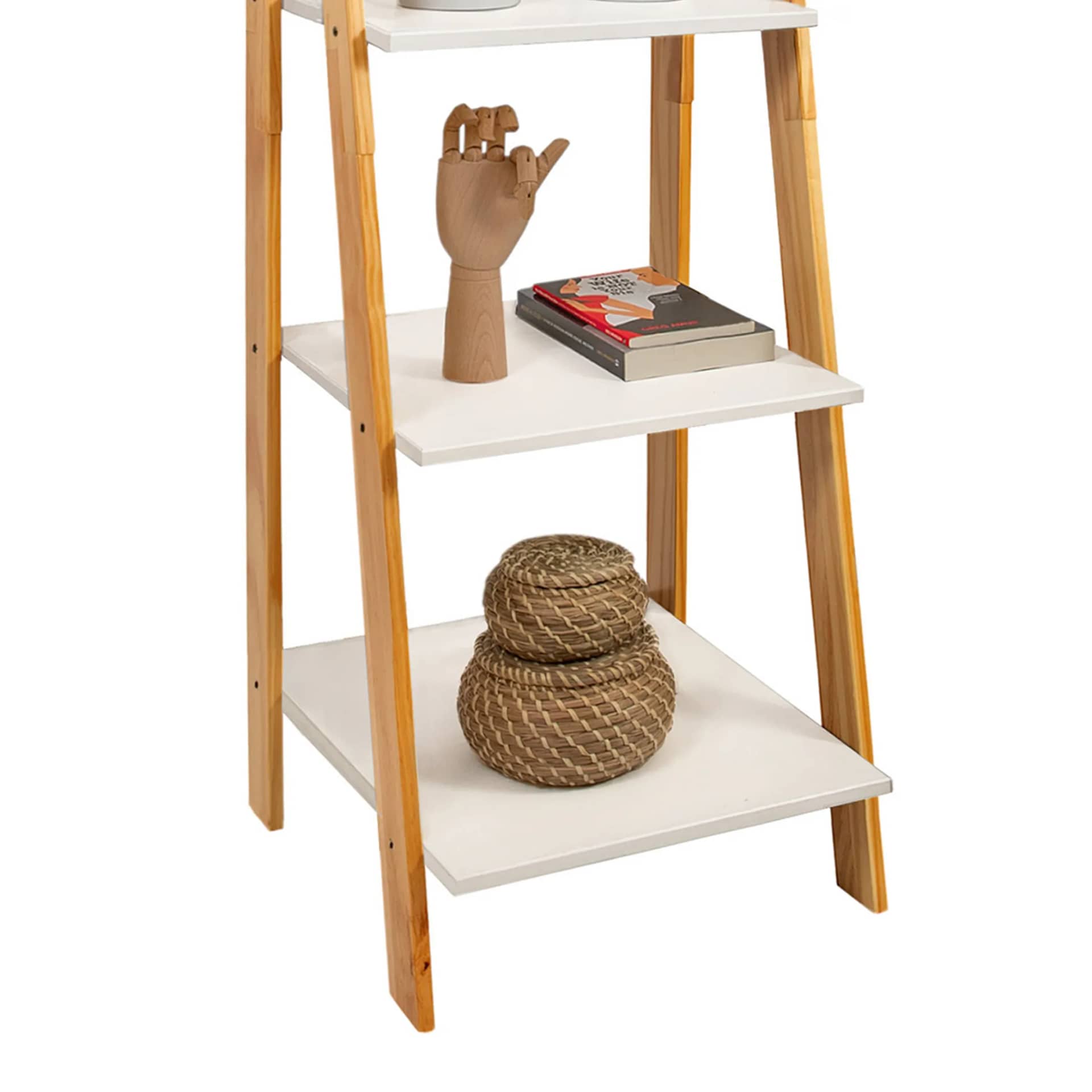 5 Shelf Ladder Bookshelf Stable, free-standing design to elevate any room's decor. - view 19