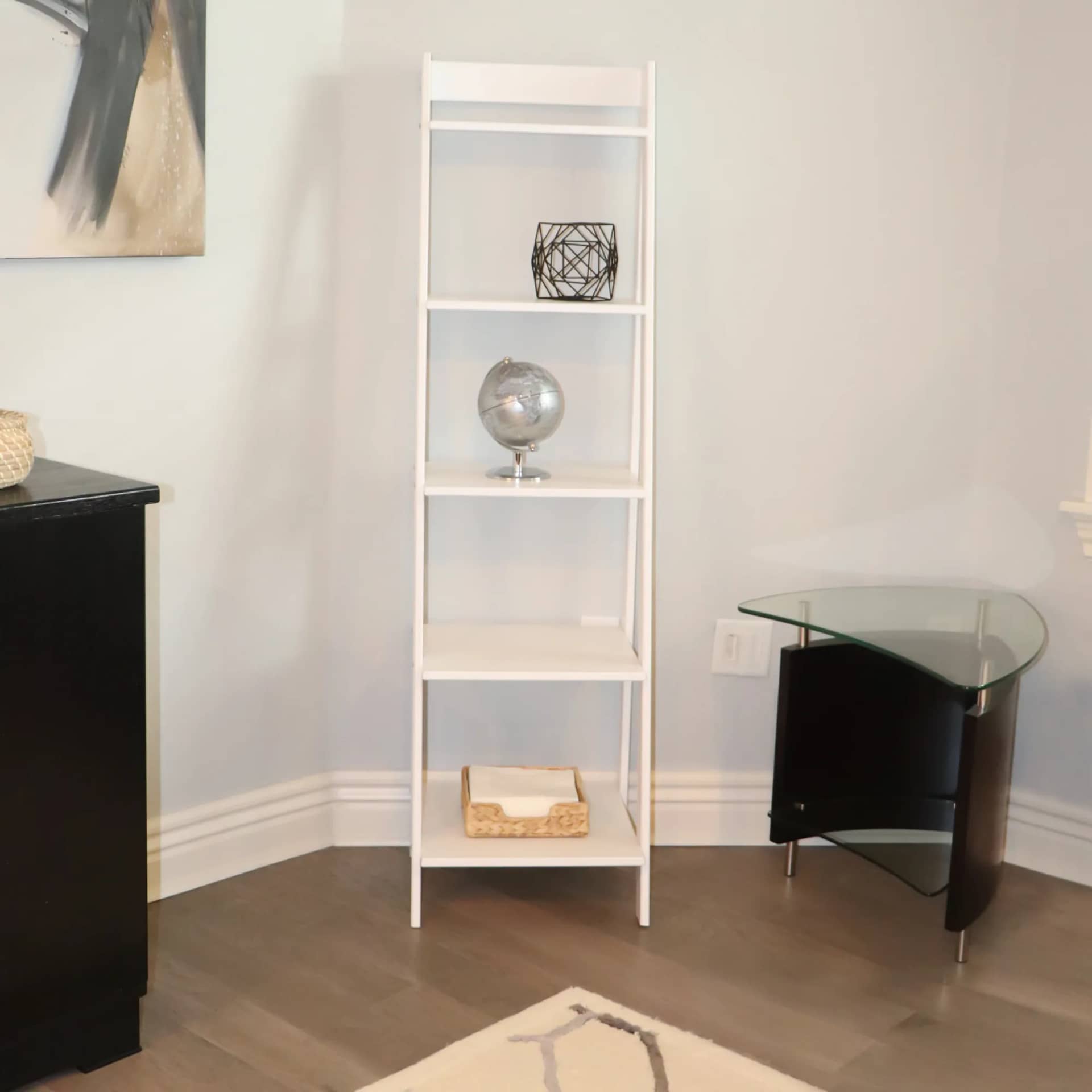 5 Shelf Ladder Bookshelf Stable, free-standing design to elevate any room's decor. - view 13