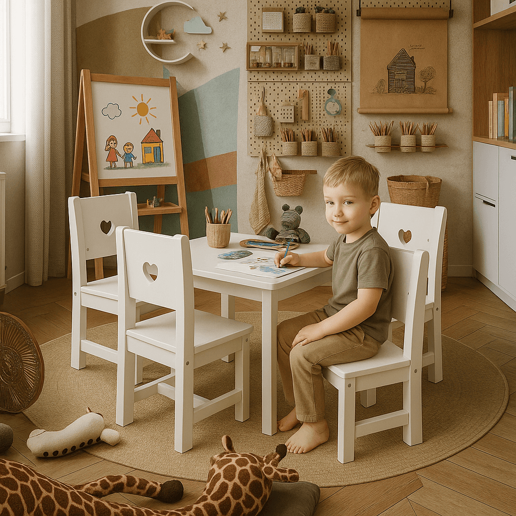 Kids Table and 2 Chairs Set Fun & Durable Play Space for Kids - view 14