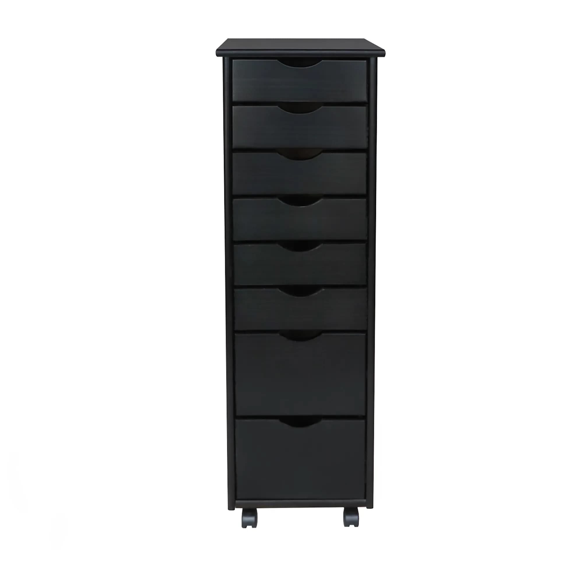 6+2 Drawer Rolling Cart Black thumbnail
