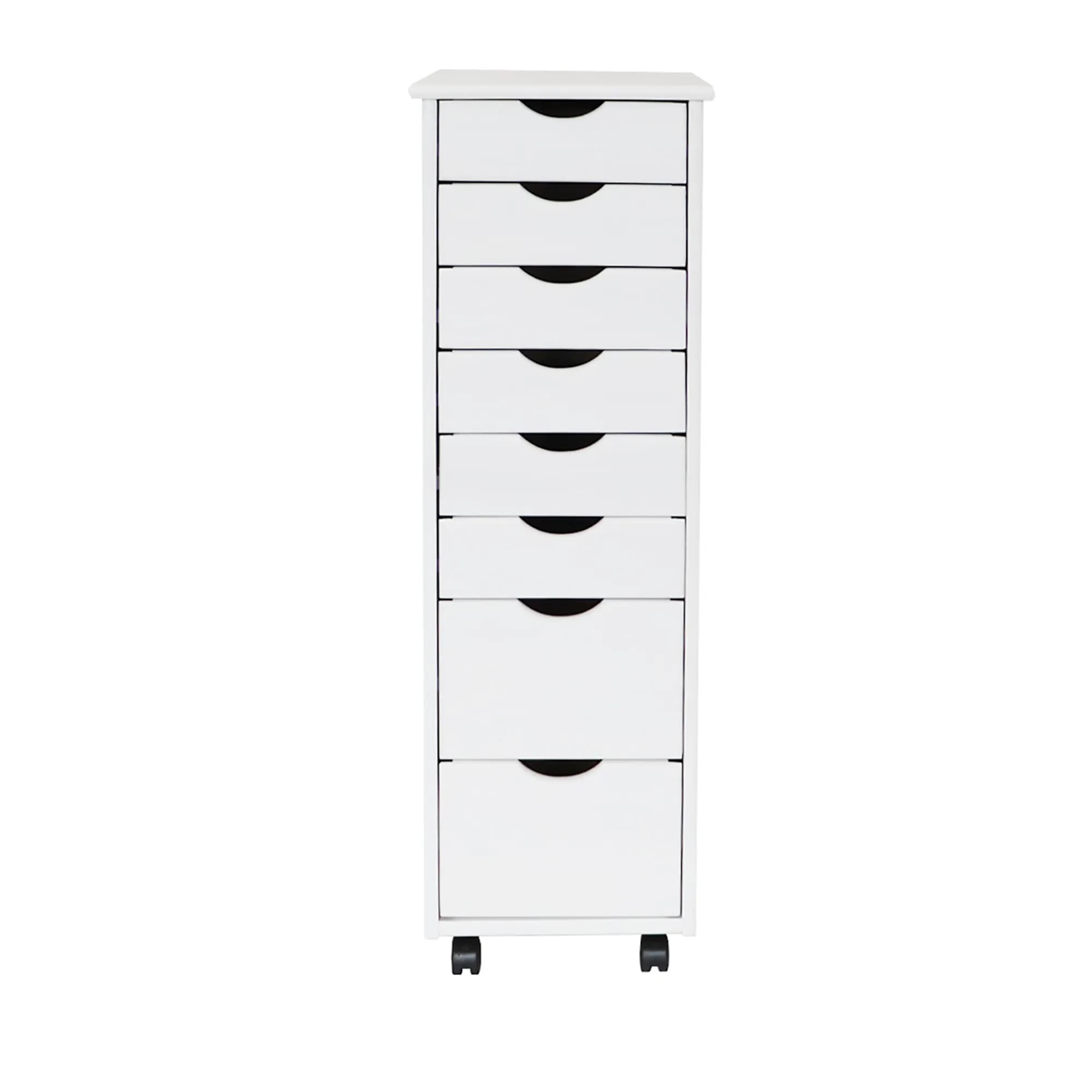 6+2 Drawer Rolling Cart White thumbnail