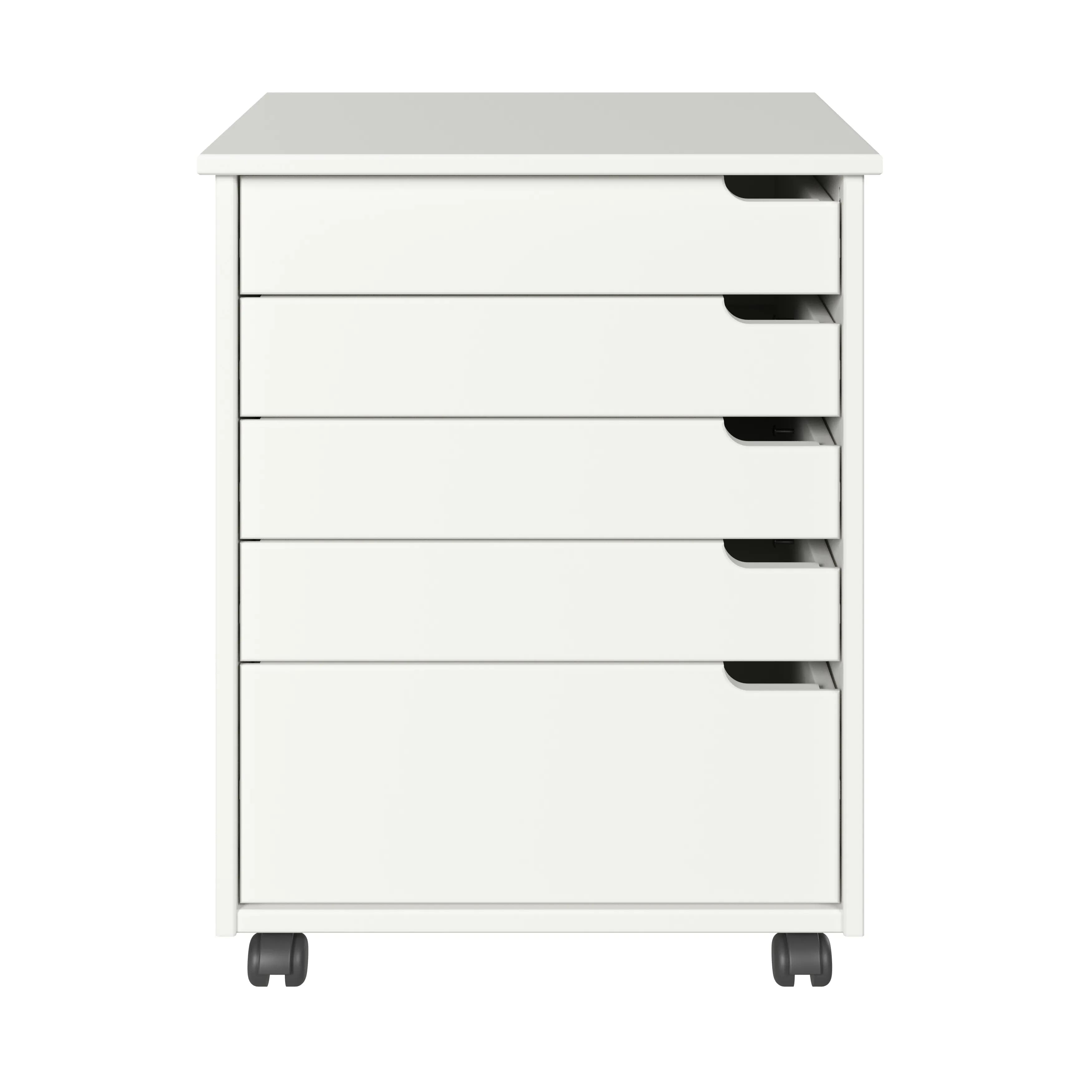 Euro 4+1 Drawer Wide Rolling Cart thumbnail