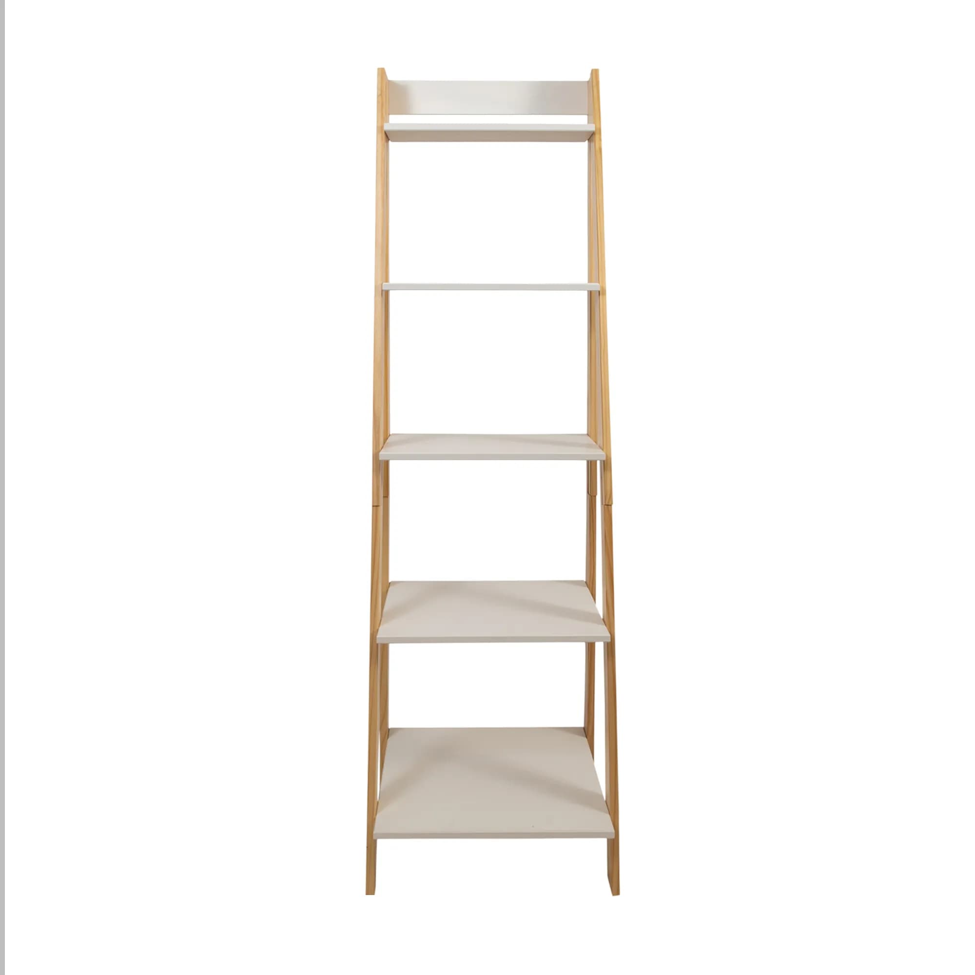 5 Shelf Ladder Natural/White thumbnail