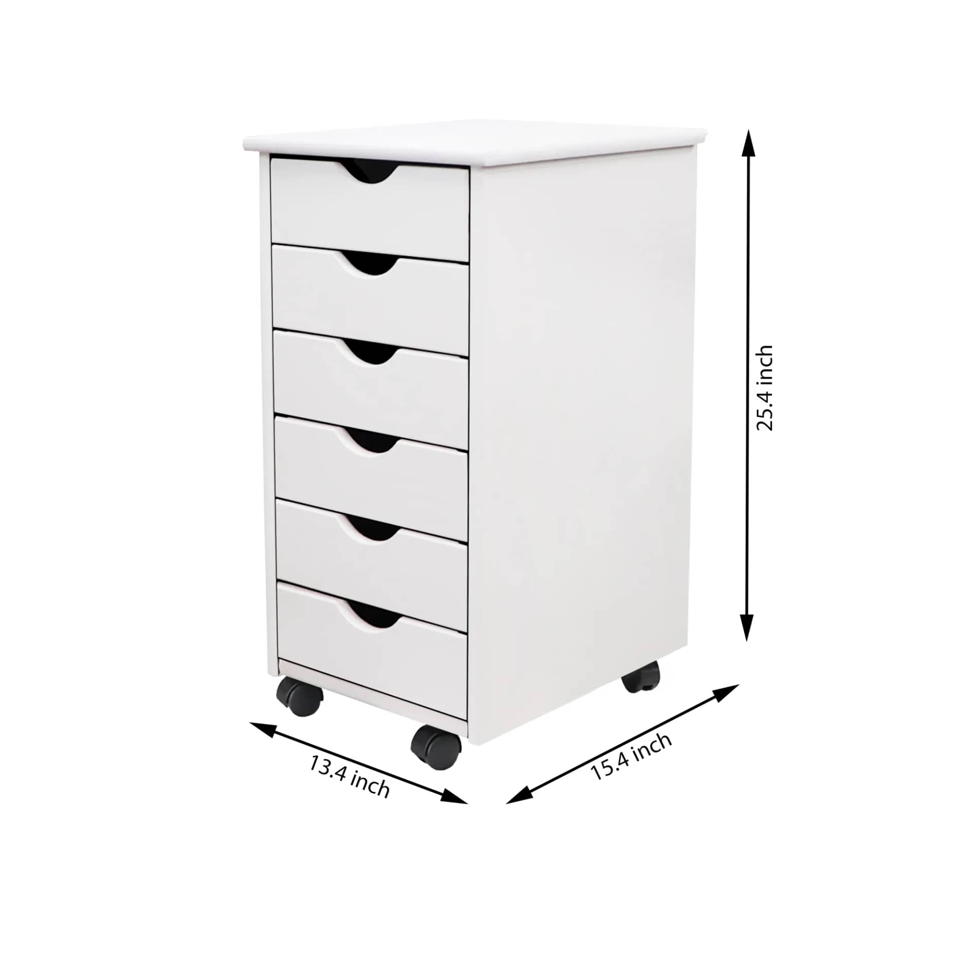 6 Drawer Rolling Cart Your mobile solution for stylish, everyday organization. - view 16