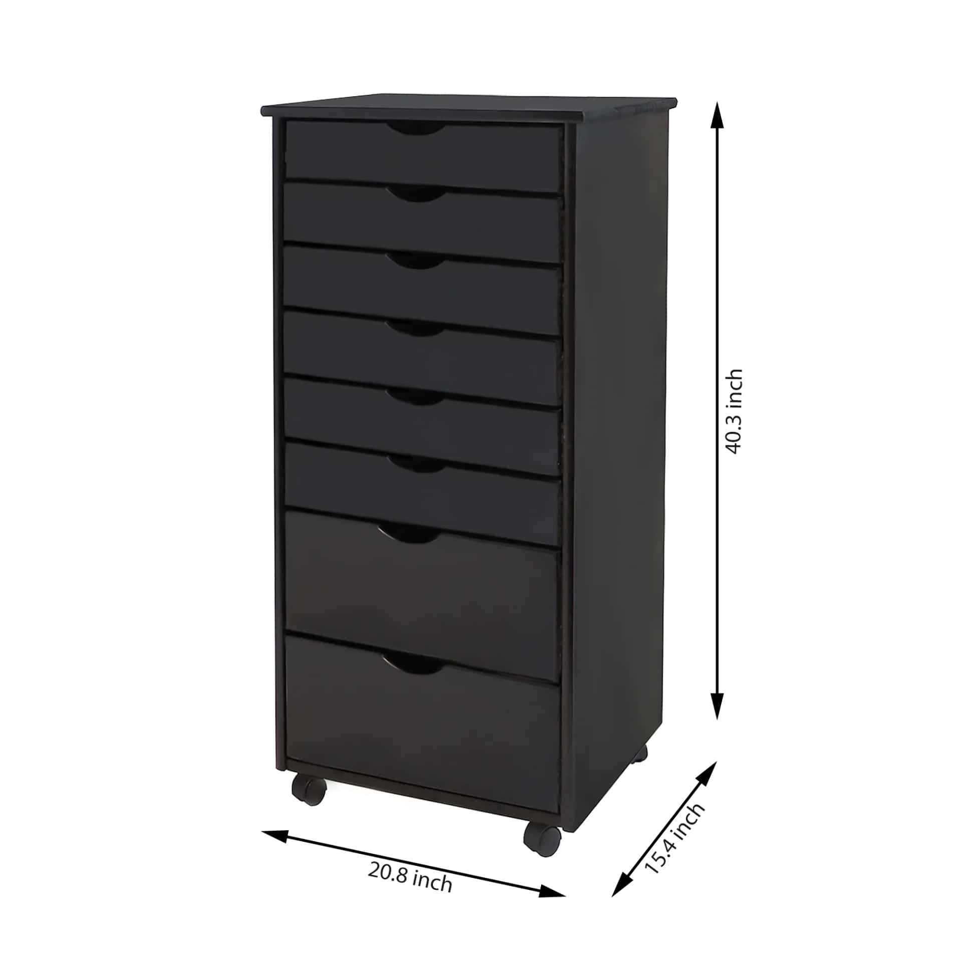 8 Drawer Wide Rolling Cart Ultimate organization with a versatile 6+2 drawer layout. - view 7