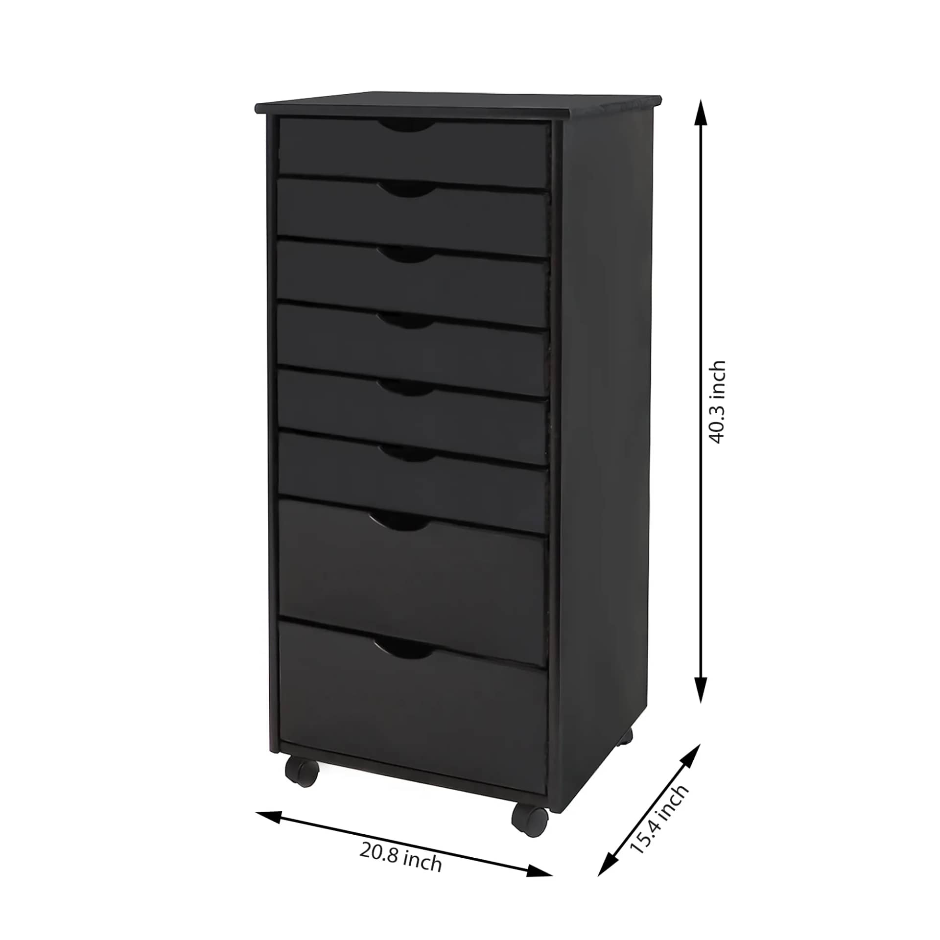 8 Drawer Wide Rolling Cart Ultimate organization with a versatile 6+2 drawer layout. - view 7