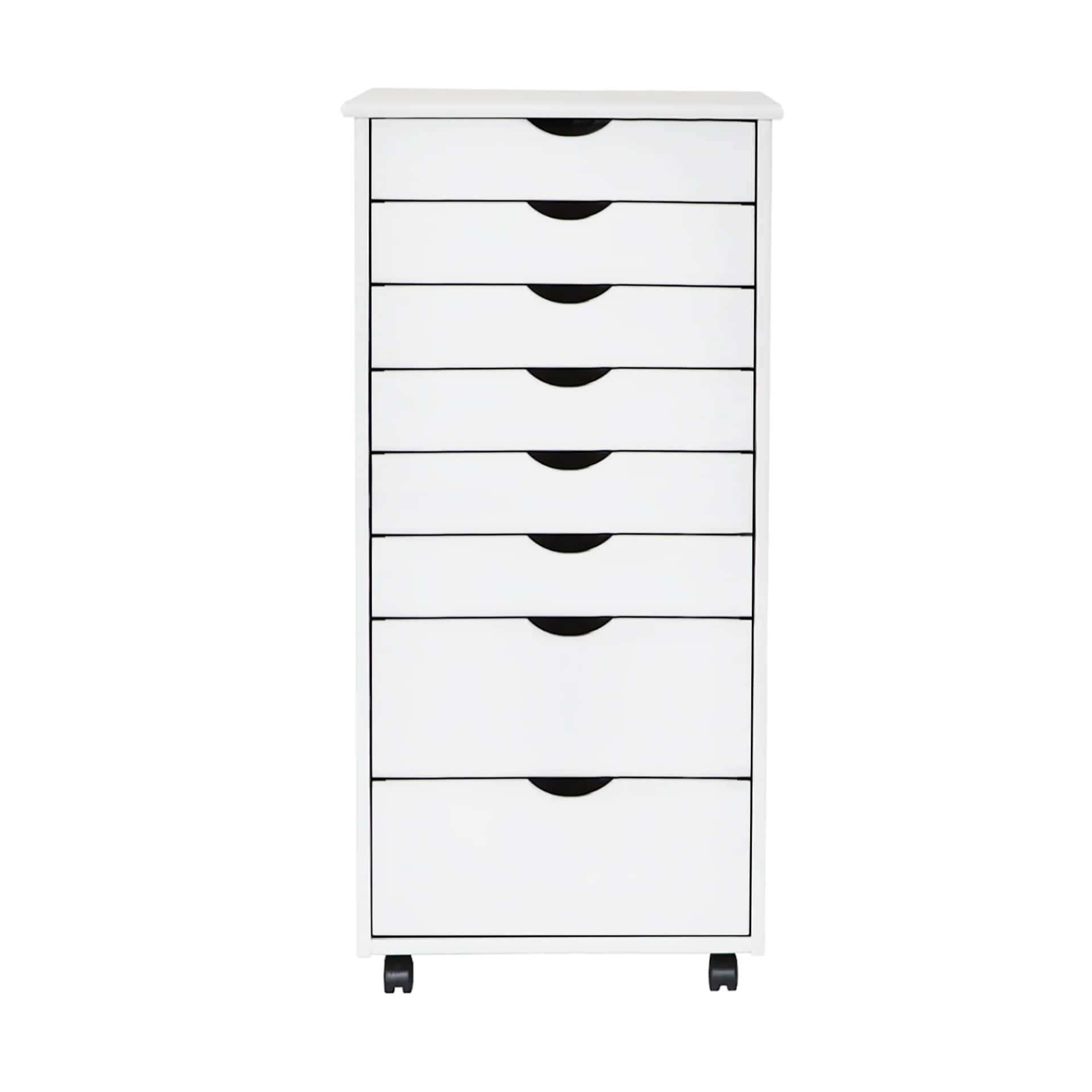 8 Drawer Wide Rolling Cart Ultimate organization with a versatile 6+2 drawer layout. - view 9