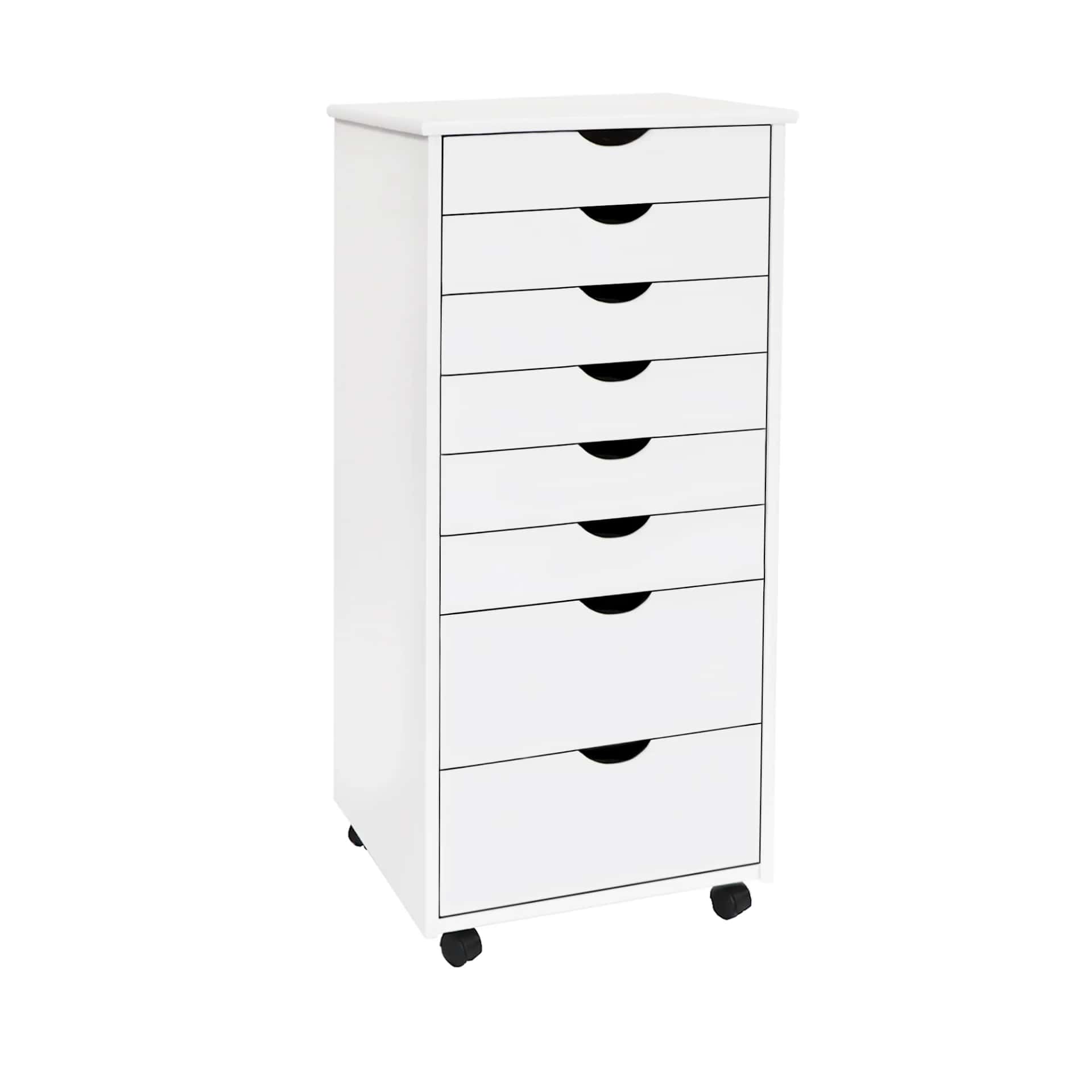 8 Drawer Wide Rolling Cart Ultimate organization with a versatile 6+2 drawer layout. - view 10