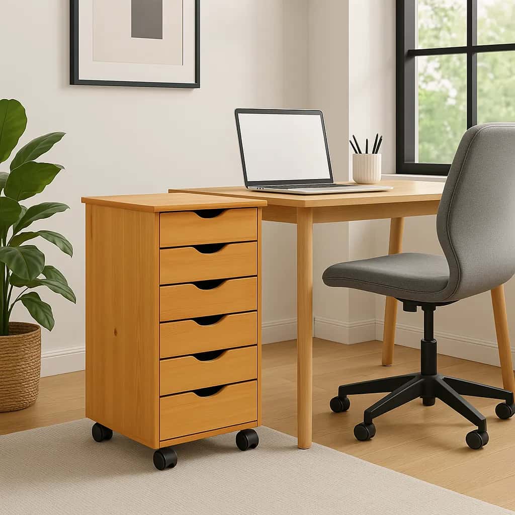 6 Drawer Rolling Cart Your mobile solution for stylish, everyday organization. - view 6