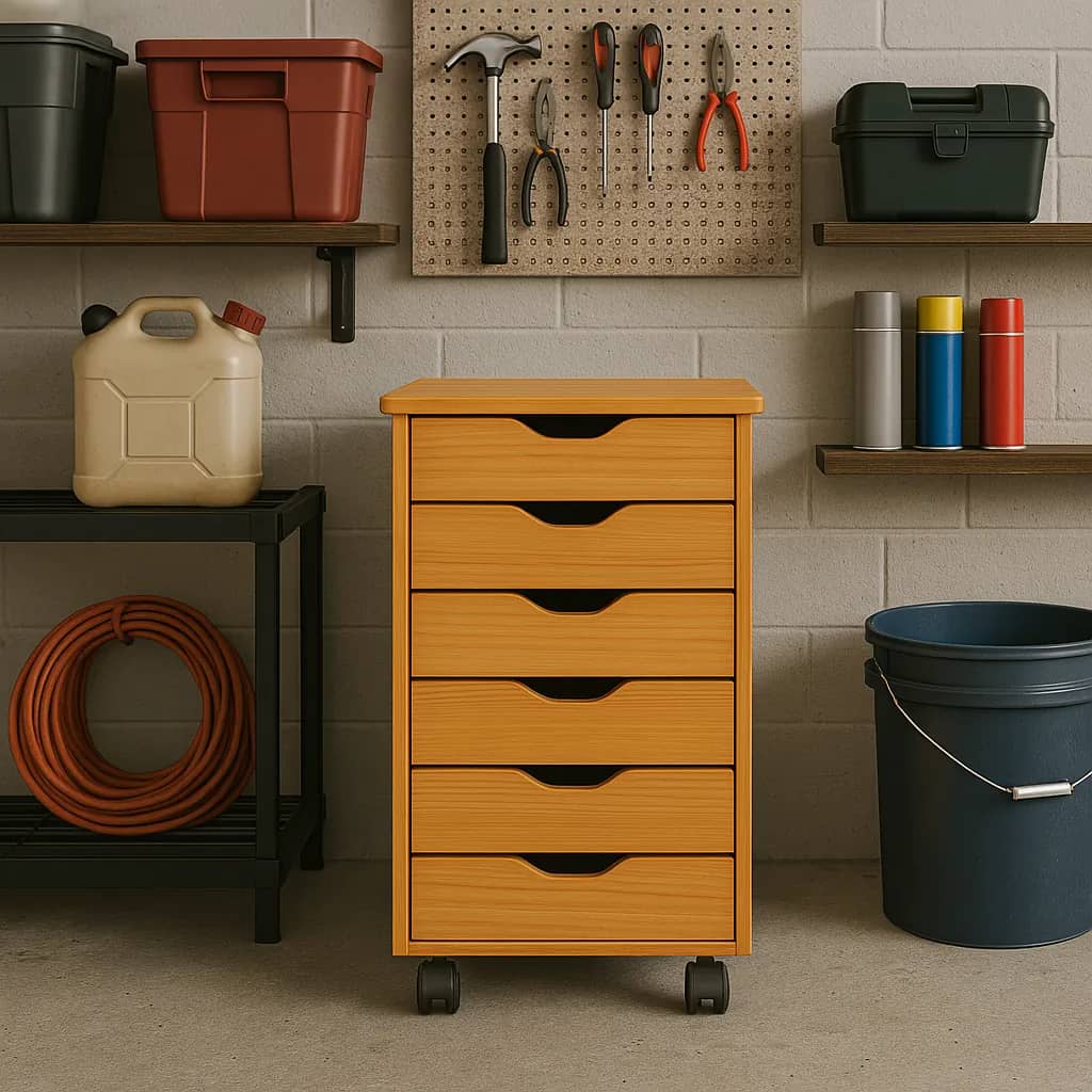 6 Drawer Rolling Cart Your mobile solution for stylish, everyday organization. - view 7
