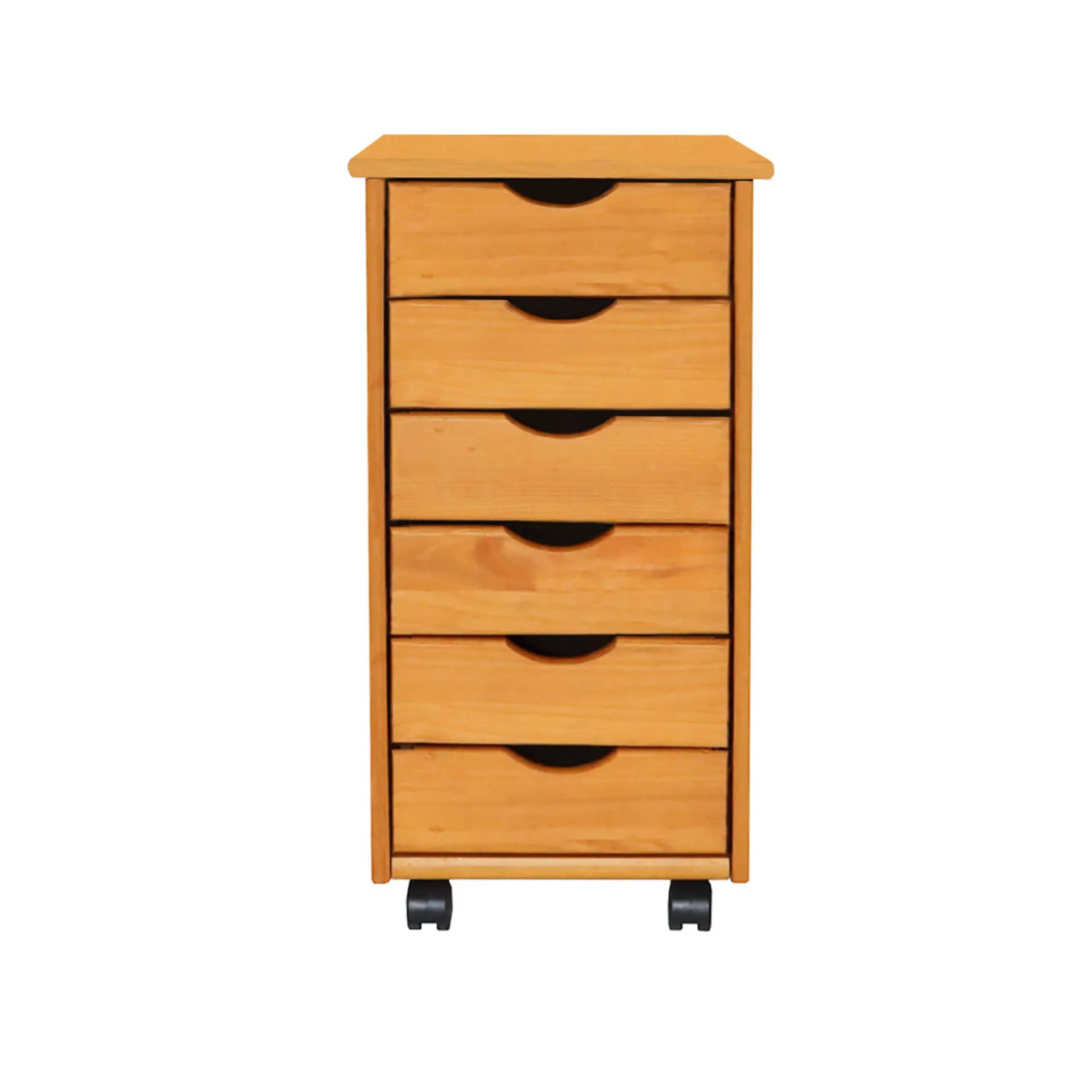 6 Drawer Rolling Cart Your mobile solution for stylish, everyday organization. - view 1