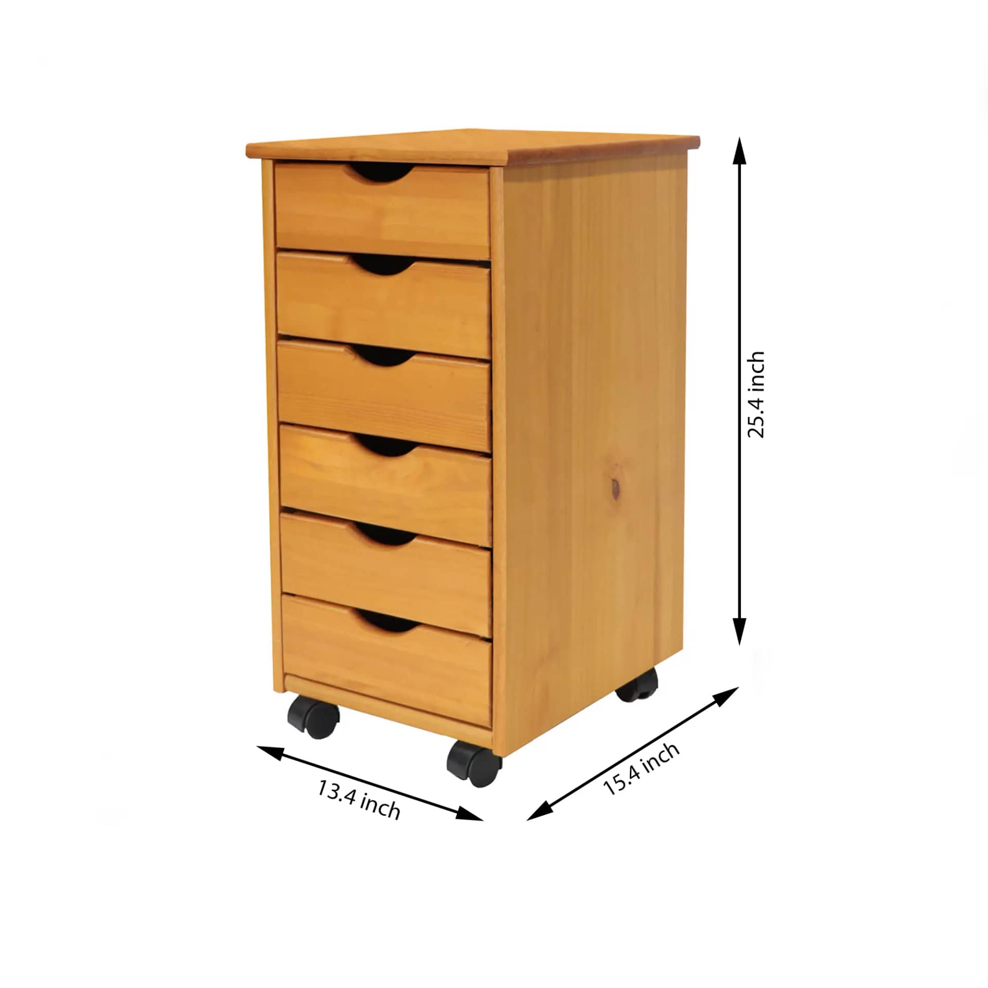6 Drawer Rolling Cart Your mobile solution for stylish, everyday organization. - view 2