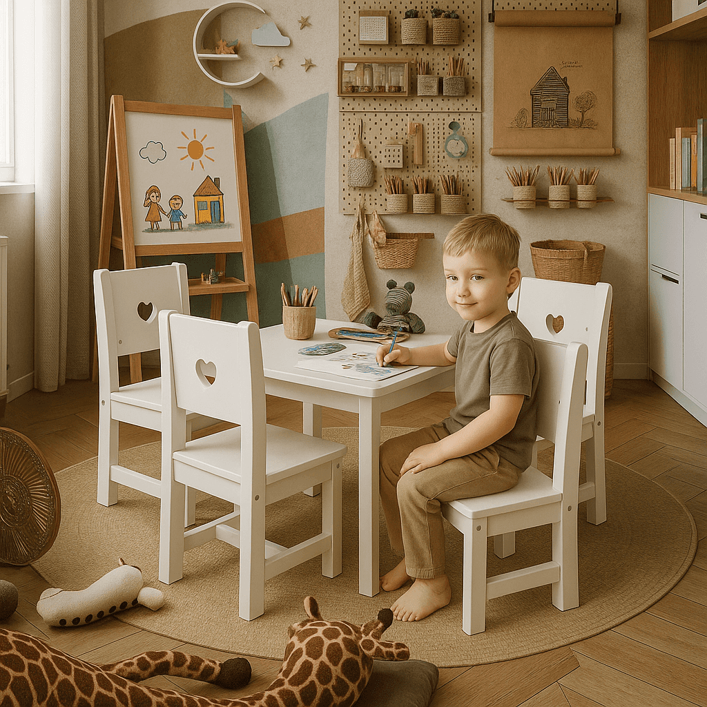 Kids Table and 2 Chairs Set Fun & Durable Play Space for Kids - view 15