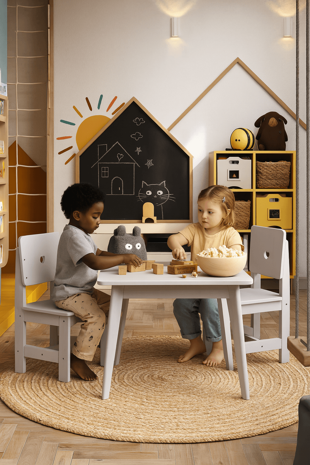 Kids Table and 2 Chairs Set Fun & Durable Play Space for Kids - view 16